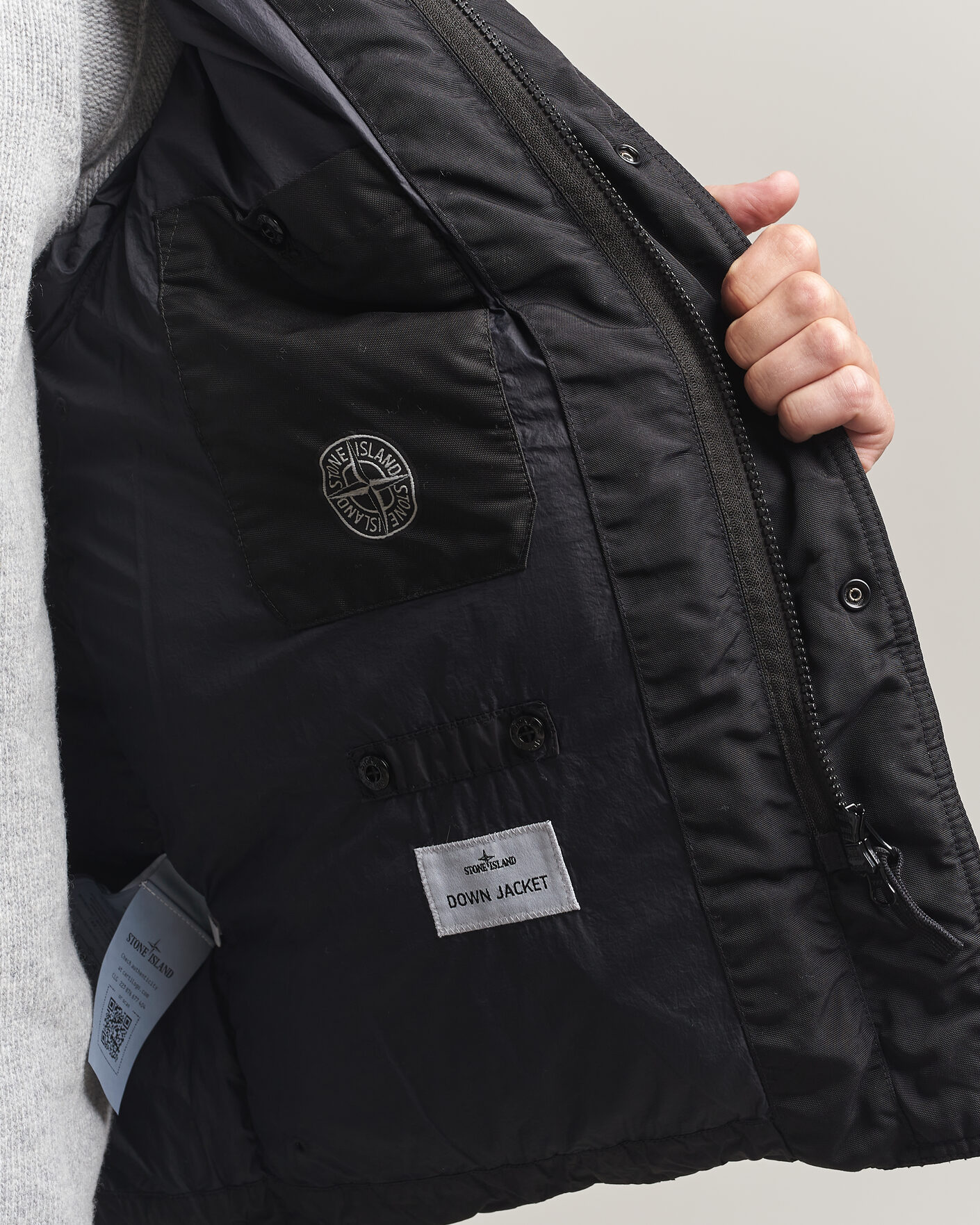 Homme | Manteaux Et Vestes | Stone Island | Crinkle Reps Padded Down Jacket Black