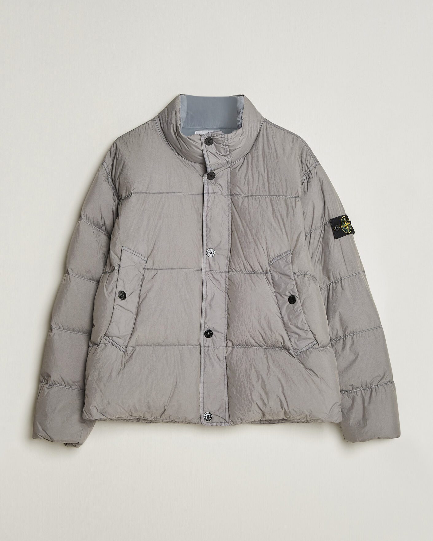Homme | Manteaux Et Vestes | Stone Island | Crinkle Reps Padded Down Jacket Grey