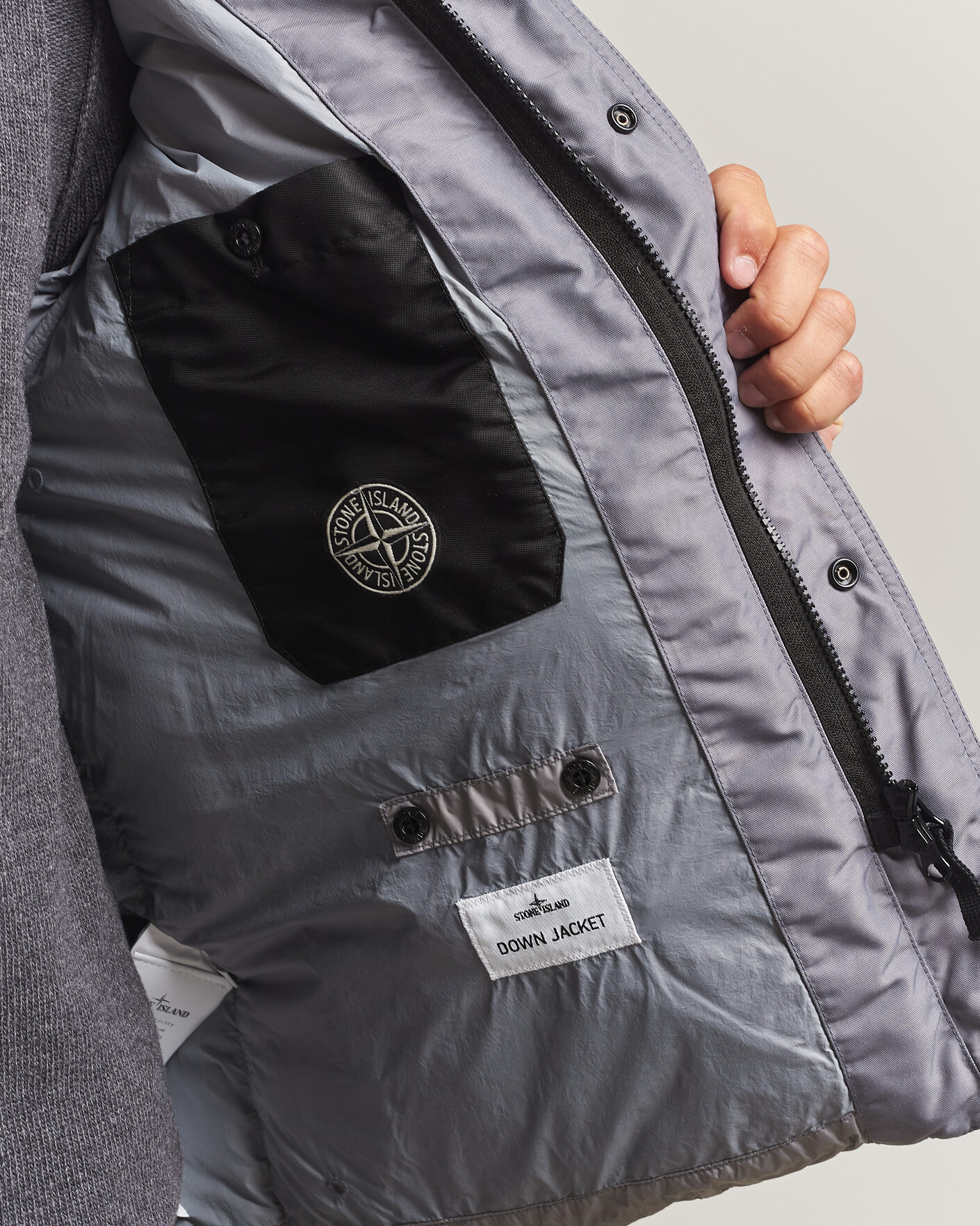 Homme | Manteaux Et Vestes | Stone Island | Crinkle Reps Padded Down Jacket Grey