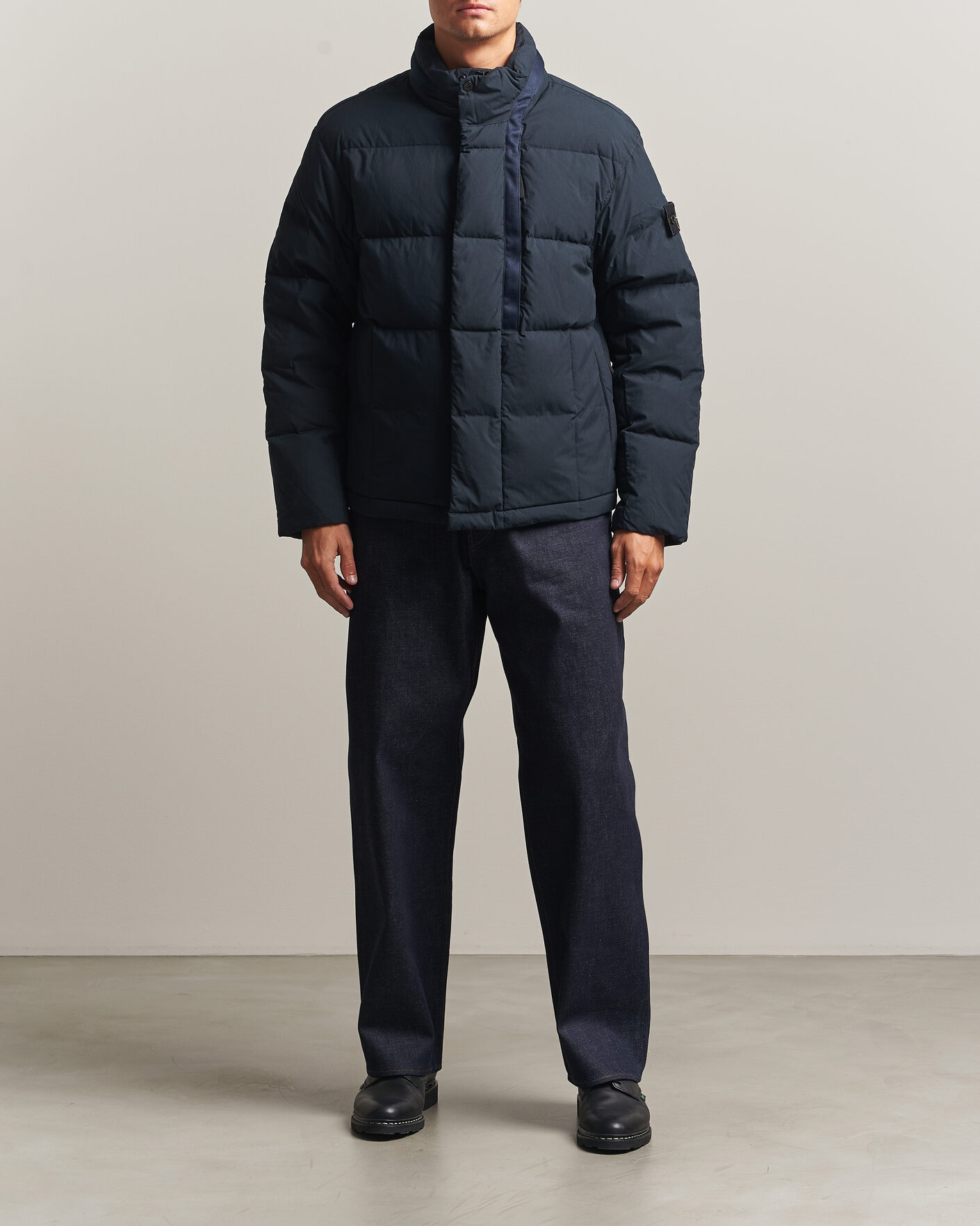 Homme | Manteaux Et Vestes | Stone Island | Cotton/Nylon Padded Down Jacket Navy Blue