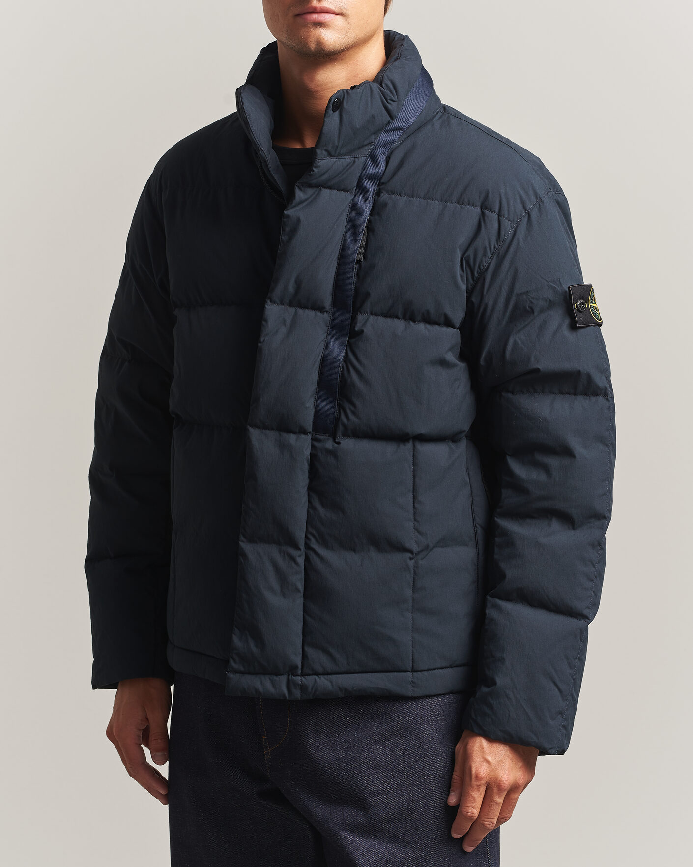 Homme | Manteaux Et Vestes | Stone Island | Cotton/Nylon Padded Down Jacket Navy Blue