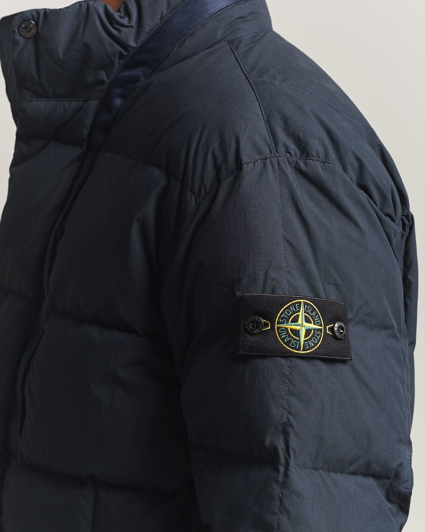 Homme | Manteaux Et Vestes | Stone Island | Cotton/Nylon Padded Down Jacket Navy Blue