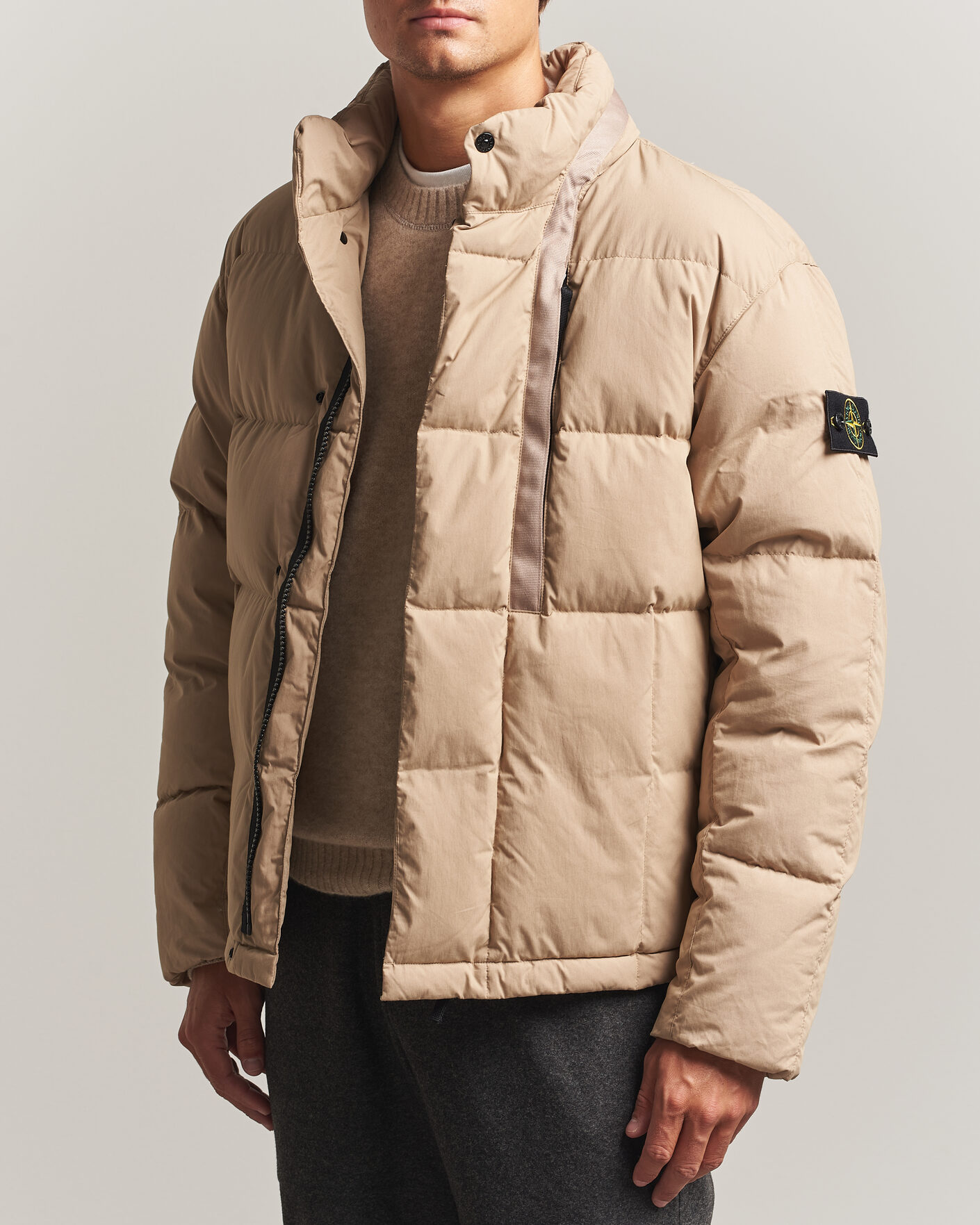 Homme | Manteaux Et Vestes | Stone Island | Cotton/Nylon Padded Down Jacket Biscuit
