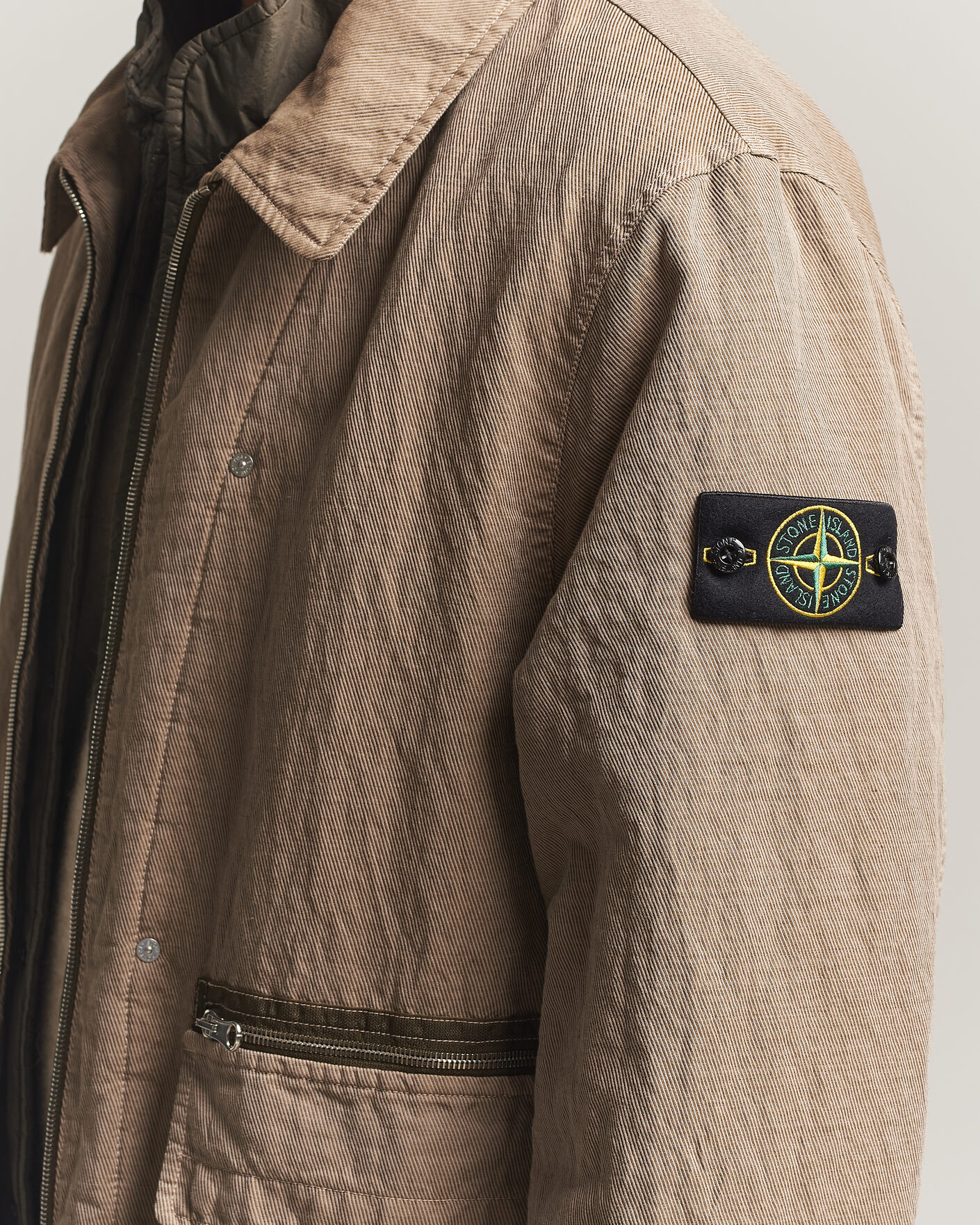 Heren | Jassen | Stone Island | Diagonal Cotton/Wool Field Jacket Biscuit
