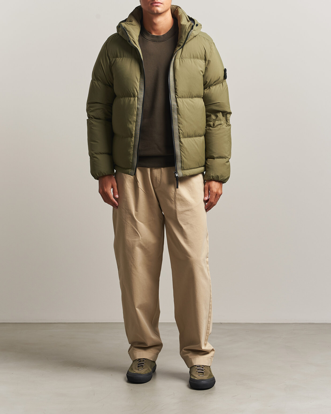 Homme | Manteaux Et Vestes | Stone Island | Matt Ripstop Cordura Down Jacket Green