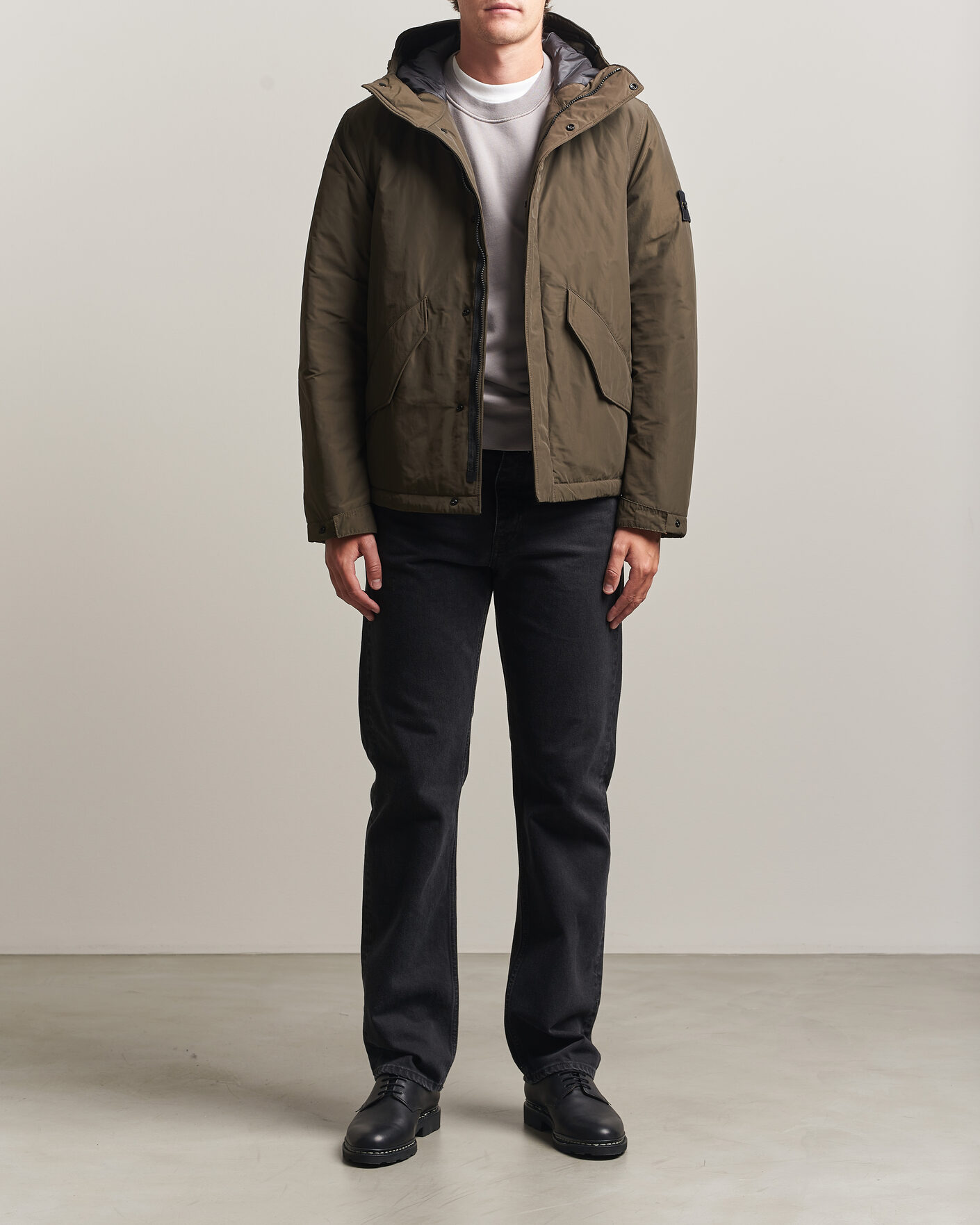 Homme | Manteaux Et Vestes | Stone Island | Micro Twill Hood Jacket Coal Grey