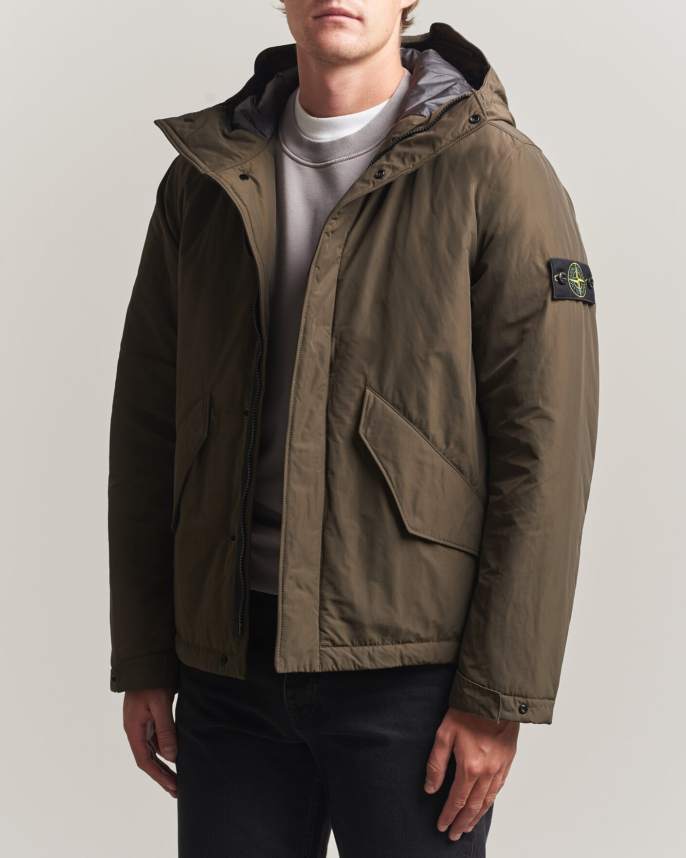 Homme | Manteaux Et Vestes | Stone Island | Micro Twill Hood Jacket Coal Grey