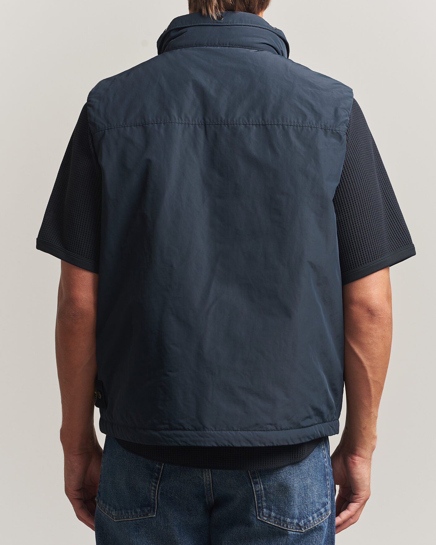 Heren | Gilets | Stone Island | Micro Twill Padded Vest Navy Blue