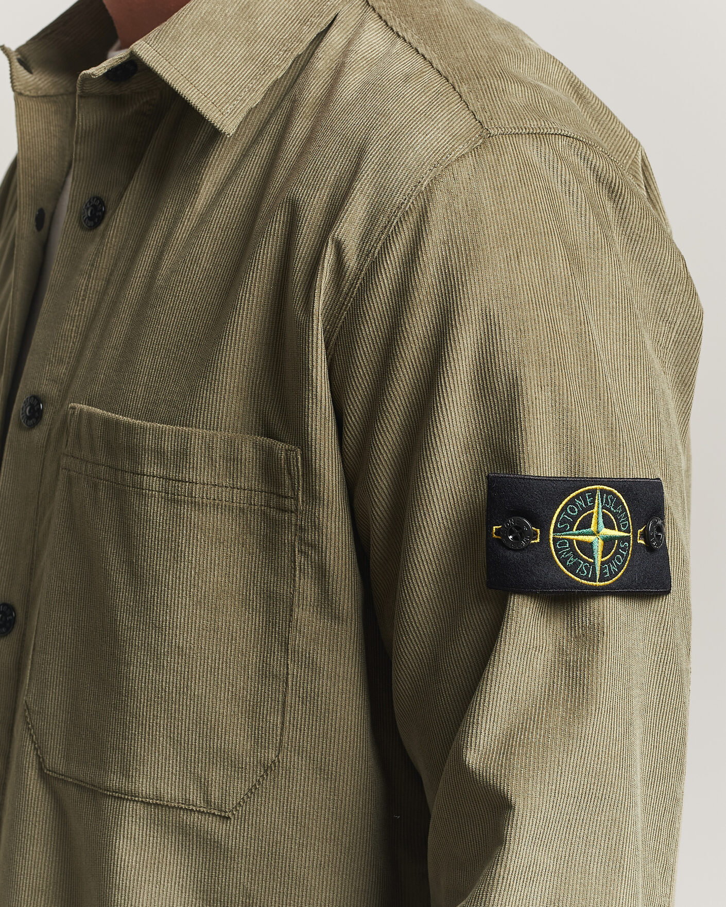 Homme | Chemises | Stone Island | Micro Cord Overshirt Miltary Green