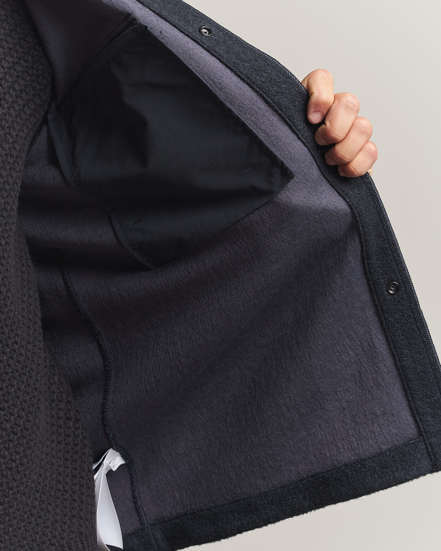 Heren | Overhemden | Stone Island | Micro Bouclé Overshirt Navy Blue