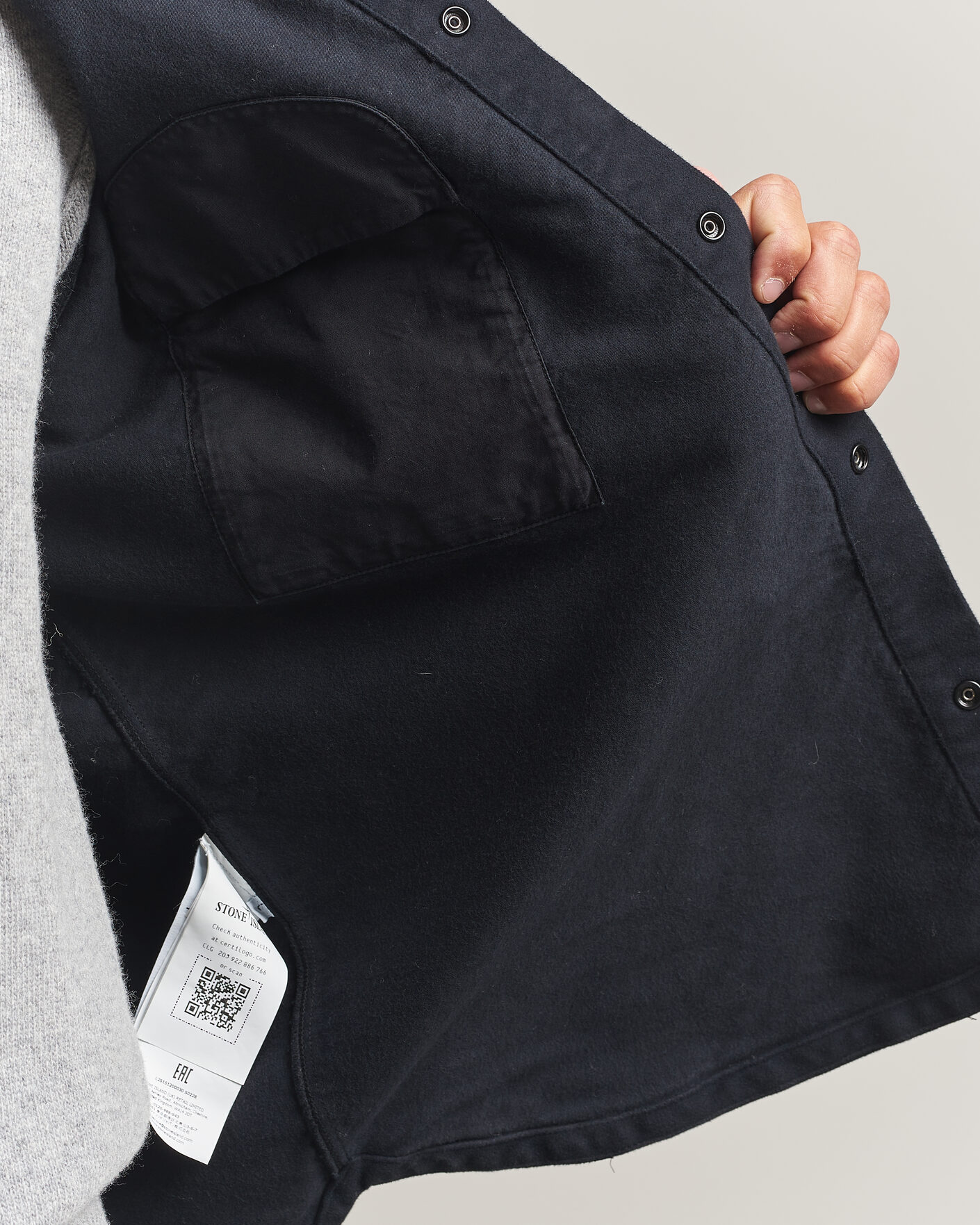 Homme | Chemises | Stone Island | Cotton Moleskin Overshirt Navy Blue