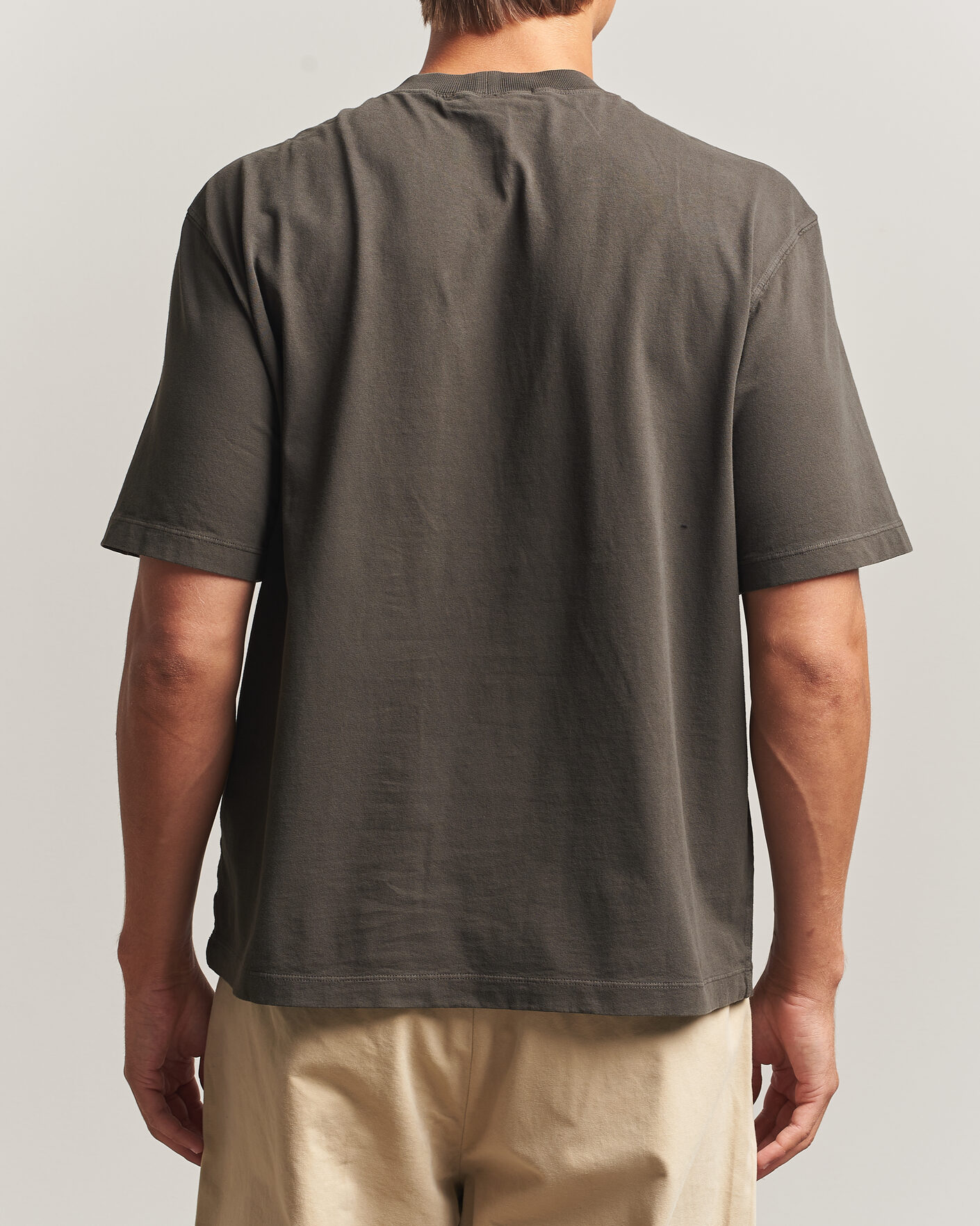 Heren | T-shirts | Stone Island | Combed Organic Cotton T-Shirt Coal Grey