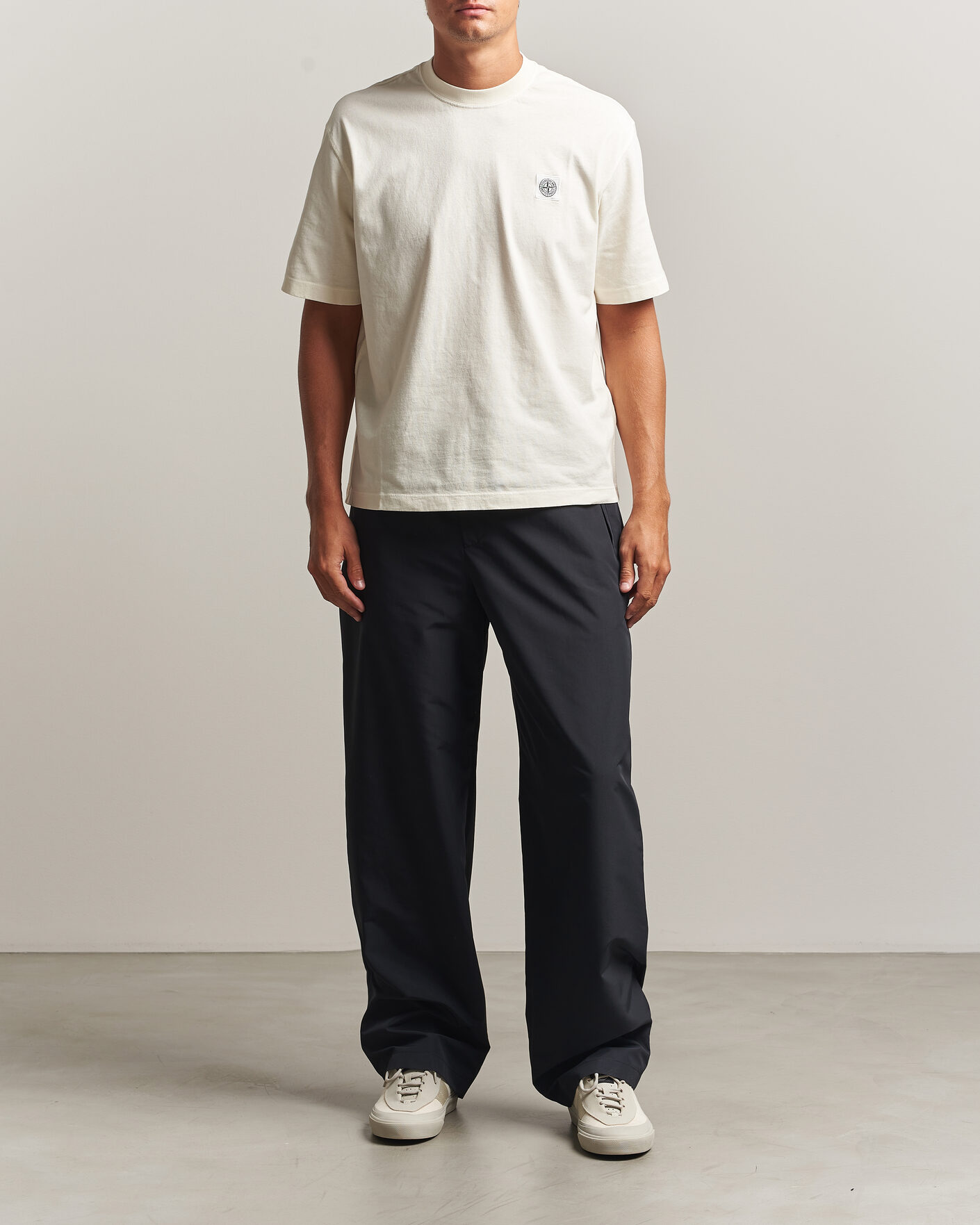 Homme | T-shirts | Stone Island | Combed Organic Cotton T-Shirt Ivory