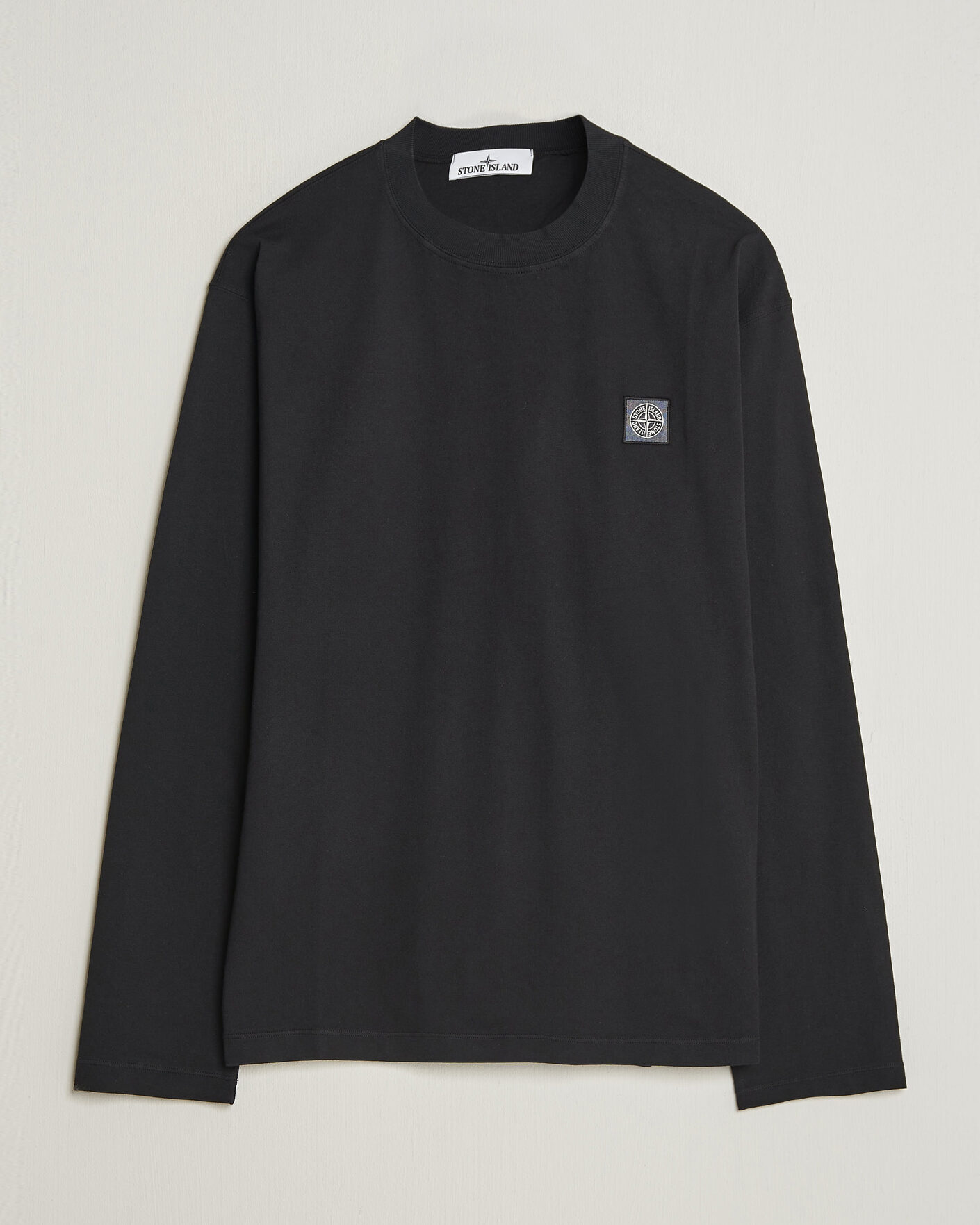 Homme | T-shirts | Stone Island | Organic Cotton Jersey Long Sleeve T-Shirt Black
