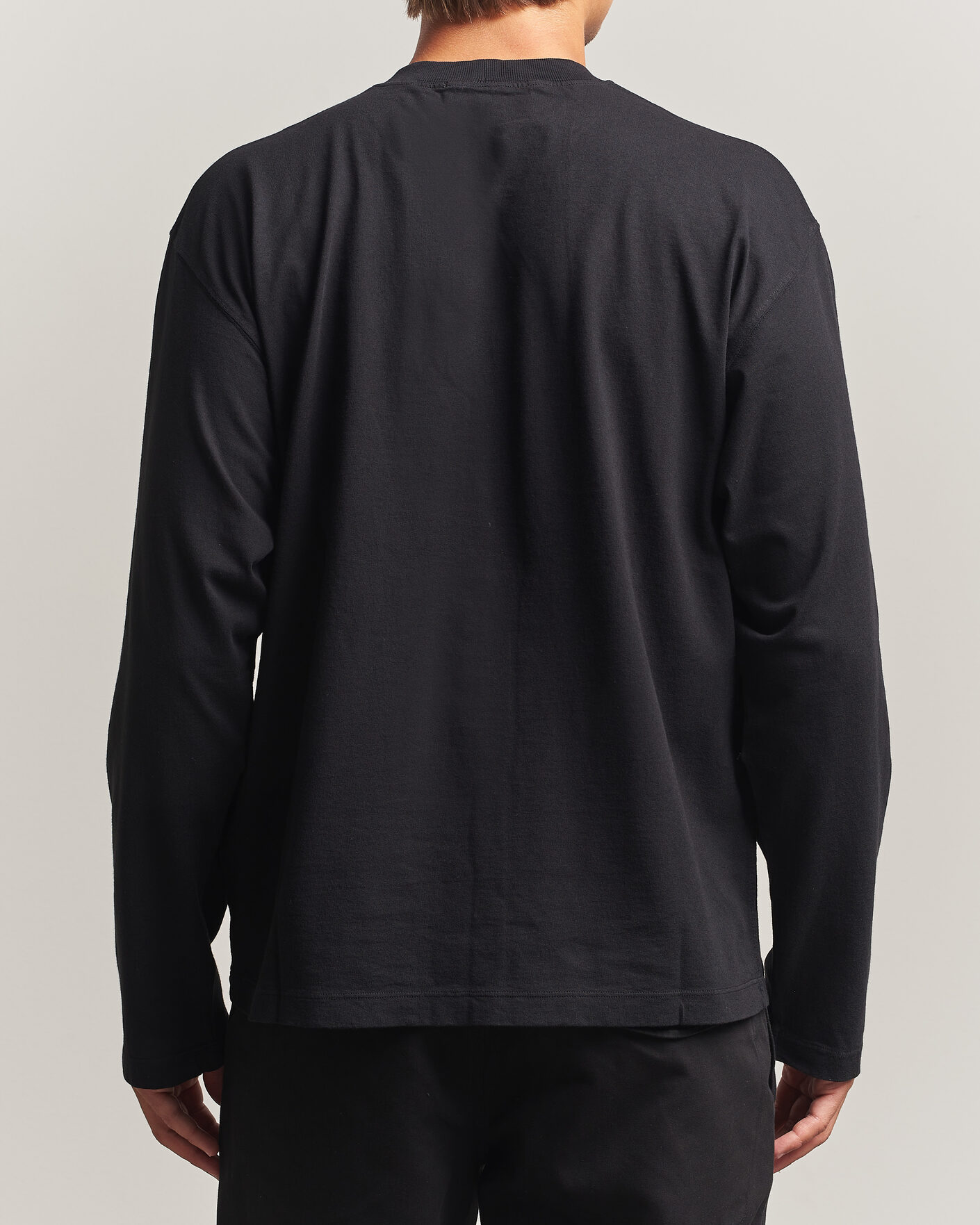 Homme | T-shirts | Stone Island | Organic Cotton Jersey Long Sleeve T-Shirt Black
