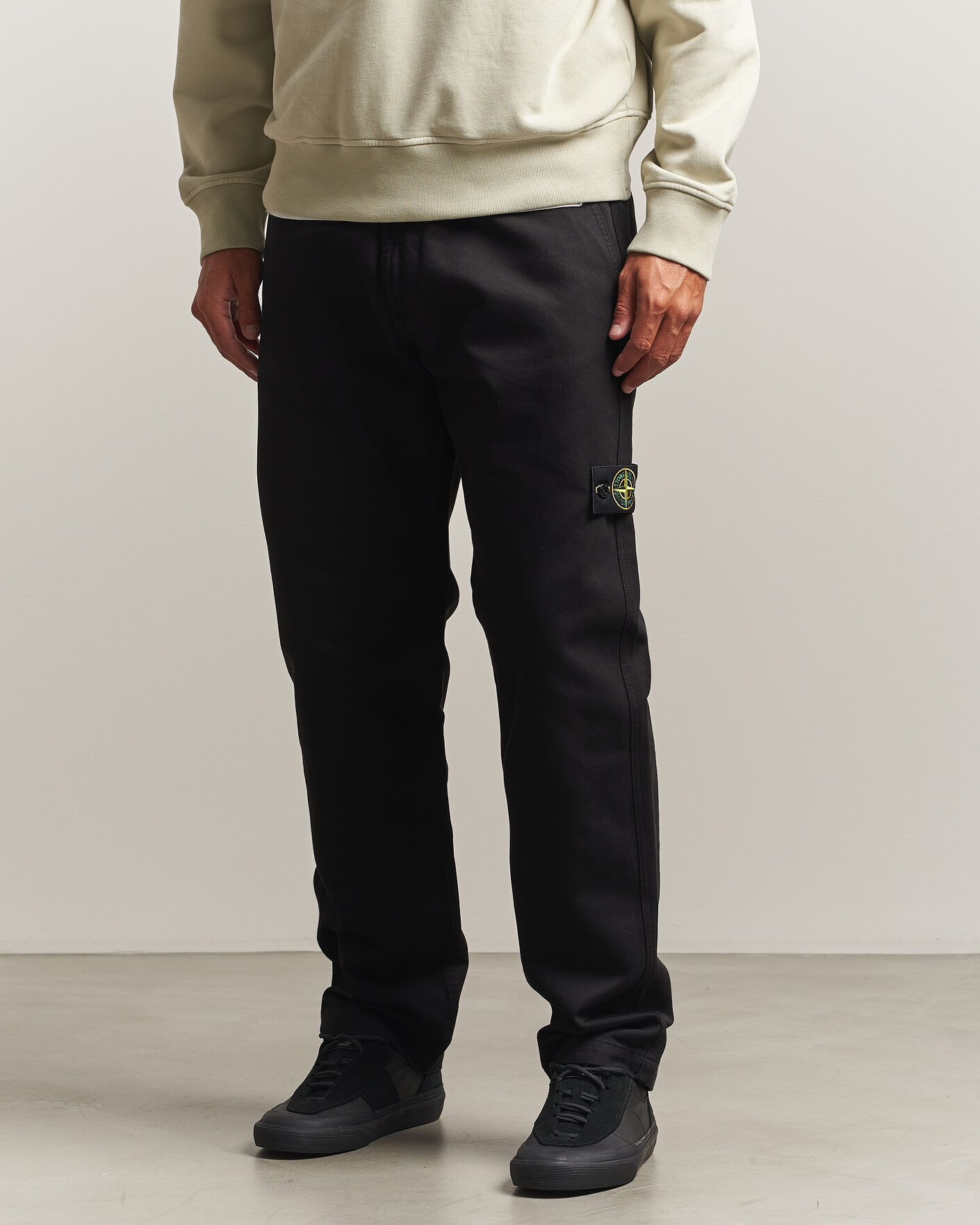 Homme | Pantalons | Stone Island | Dense Cotton Twill Pants Black