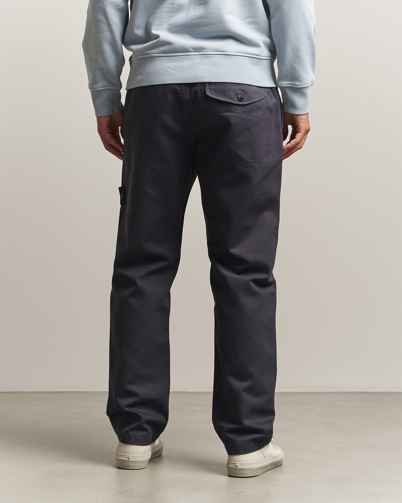 Homme | Pantalons | Stone Island | Dense Cotton Twill Pants Blue Navy