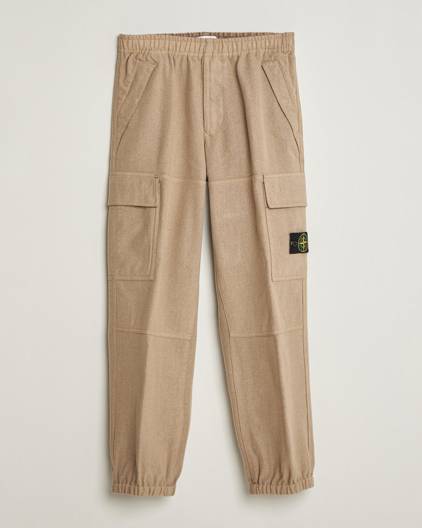 Homme | Pantalons | Stone Island | Wool/Nylon Flannel Cargo Trousers Biscuit