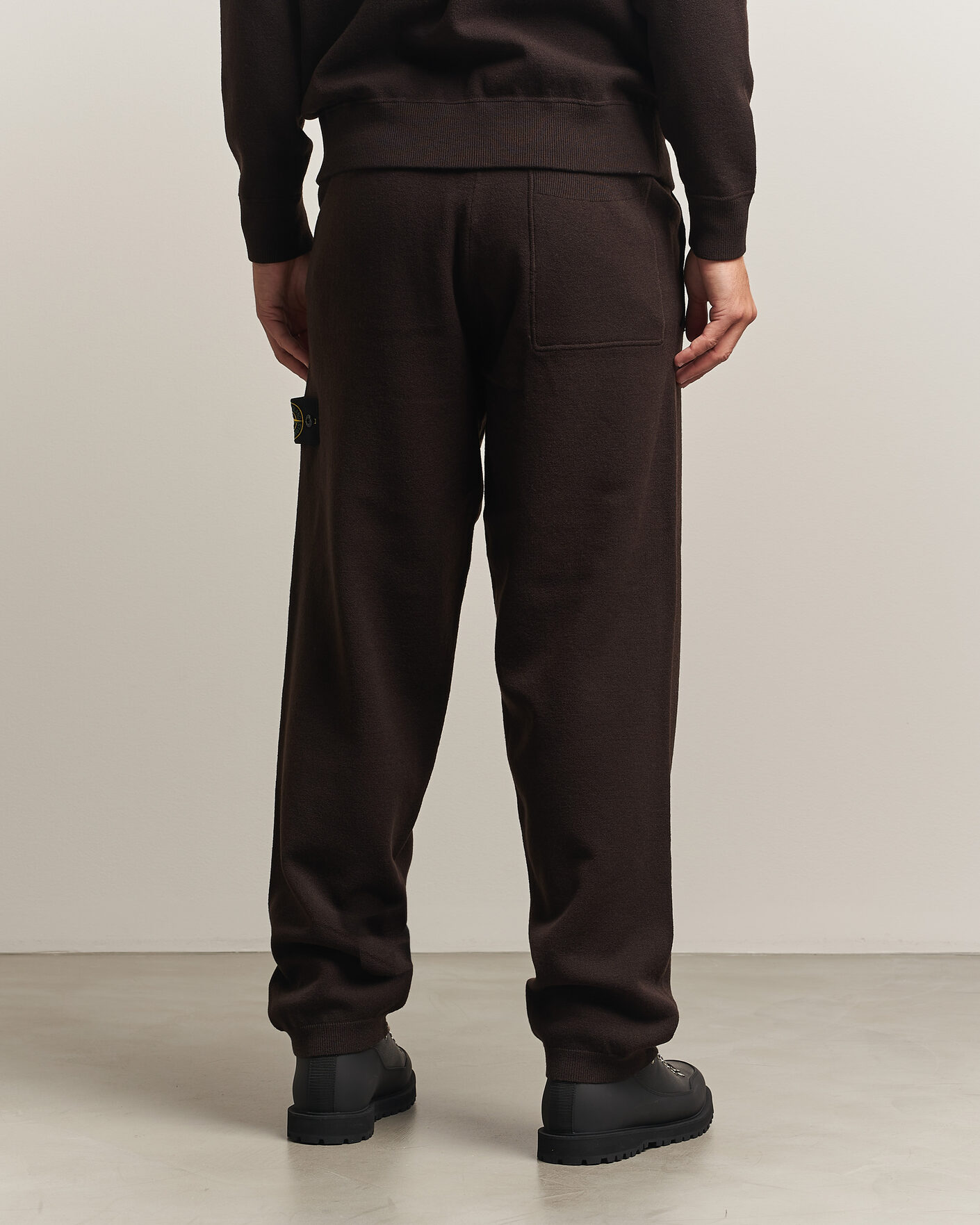 Homme | Pantalons | Stone Island | Plush Stitch Stretch Wool Pants Coal Grey