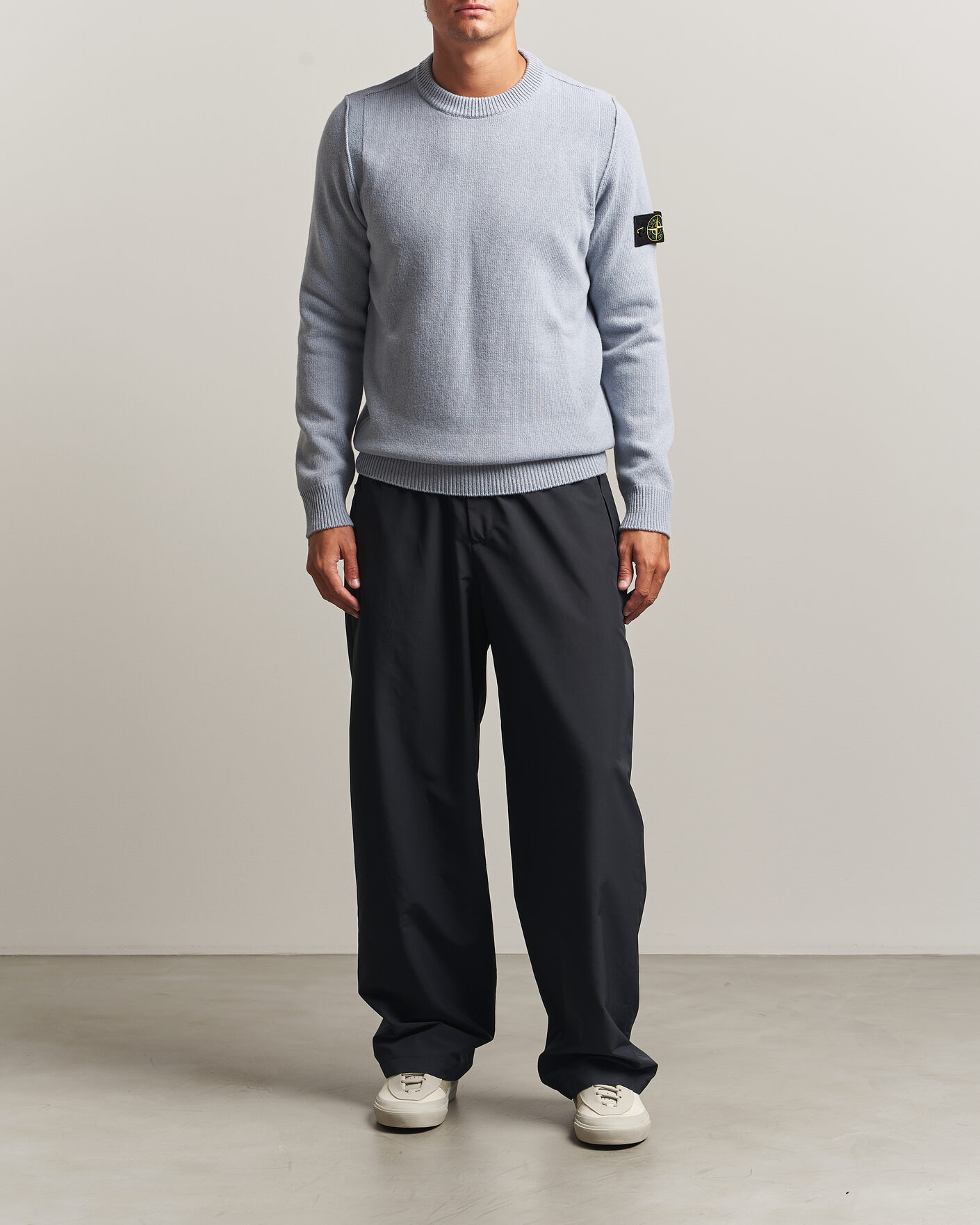 Homme | Pulls Et Tricots | Stone Island | Knitted Lambswool Crew Neck Ash Grey