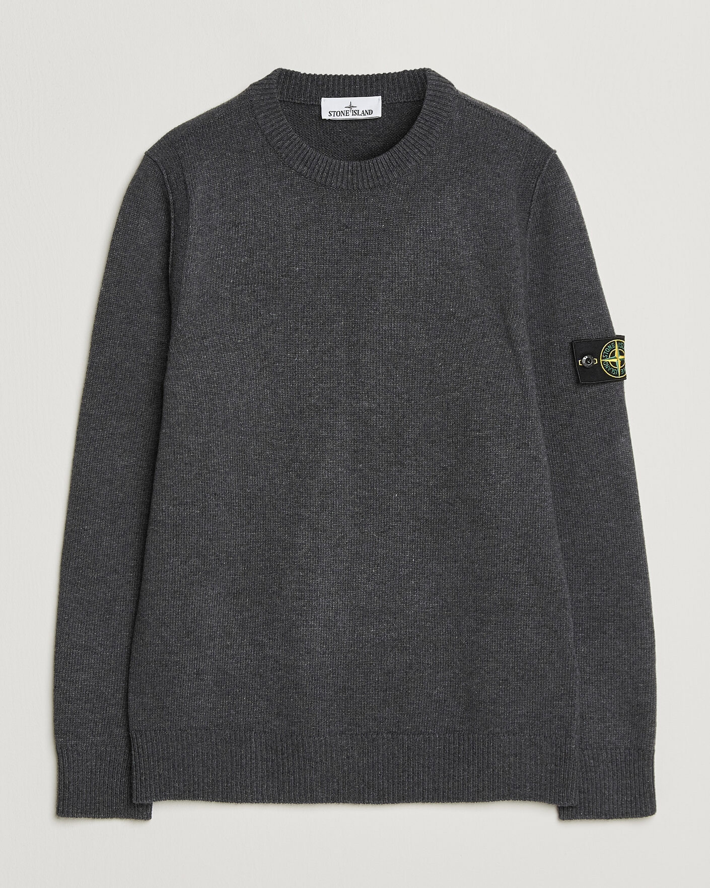 Homme | Pulls Et Tricots | Stone Island | Knitted Lambswool Crew Neck Melange Lead