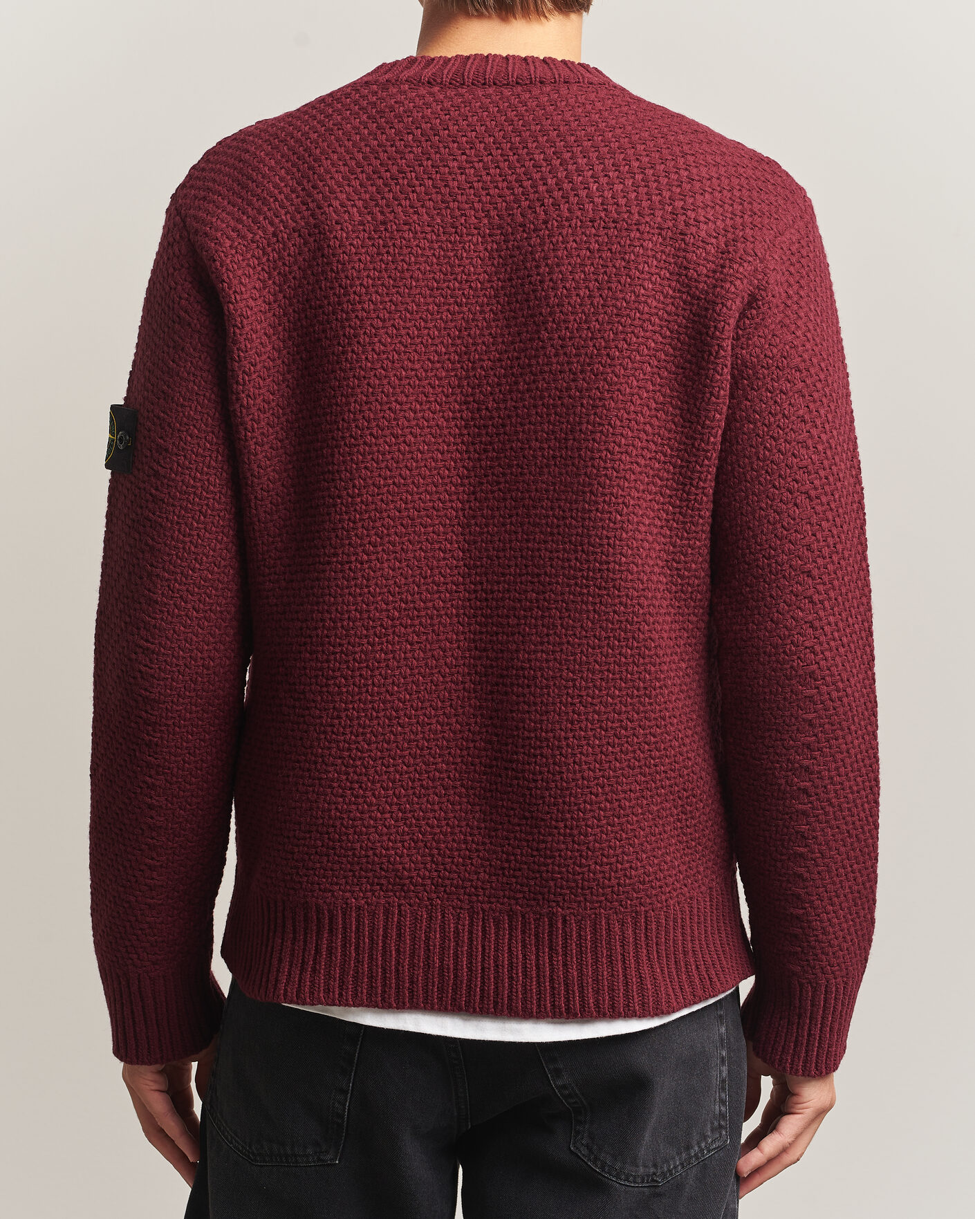 Homme | Pulls Et Tricots | Stone Island | Basket Stitch Lambswool Crew Neck Amaranth