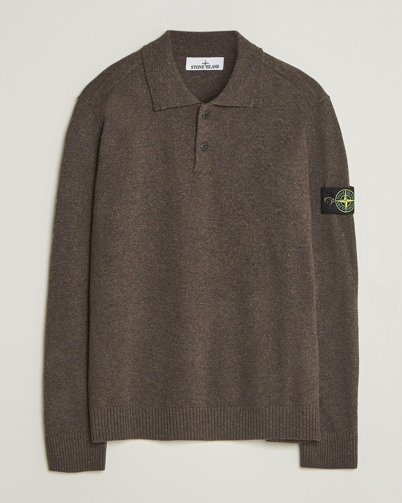 Homme | Pulls Et Tricots | Stone Island | Knitted Geelong Wool Polo Melange Lead