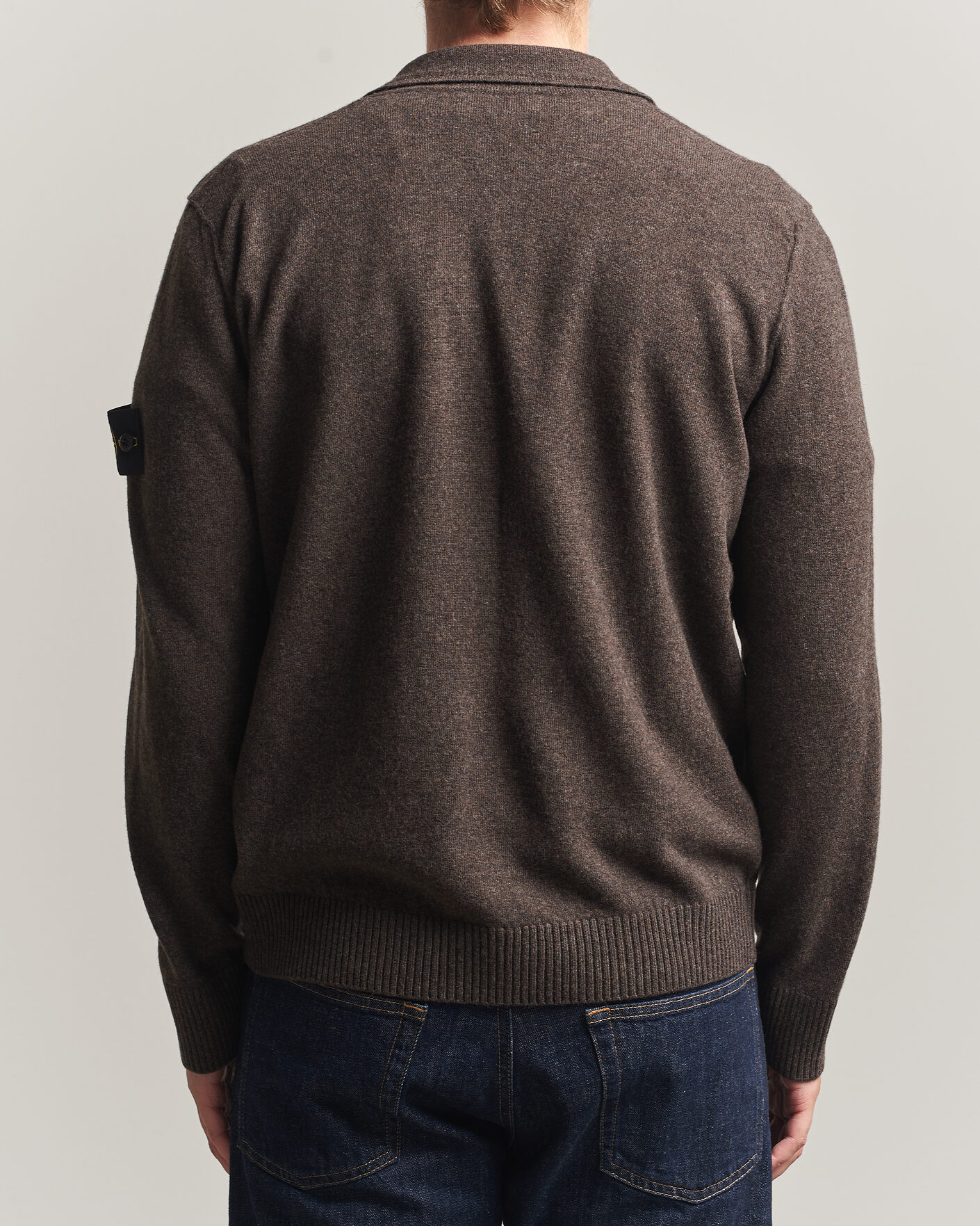Homme | Pulls Et Tricots | Stone Island | Knitted Geelong Wool Polo Melange Lead