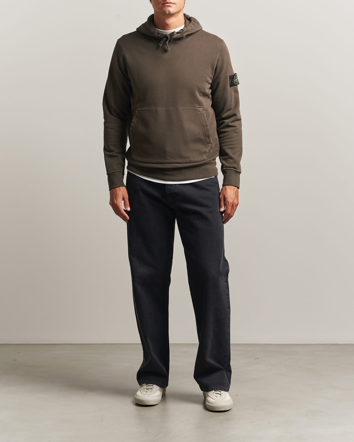 Homme | Pulls Et Tricots | Stone Island | Garment Dyed Fleece Hood Coal Grey