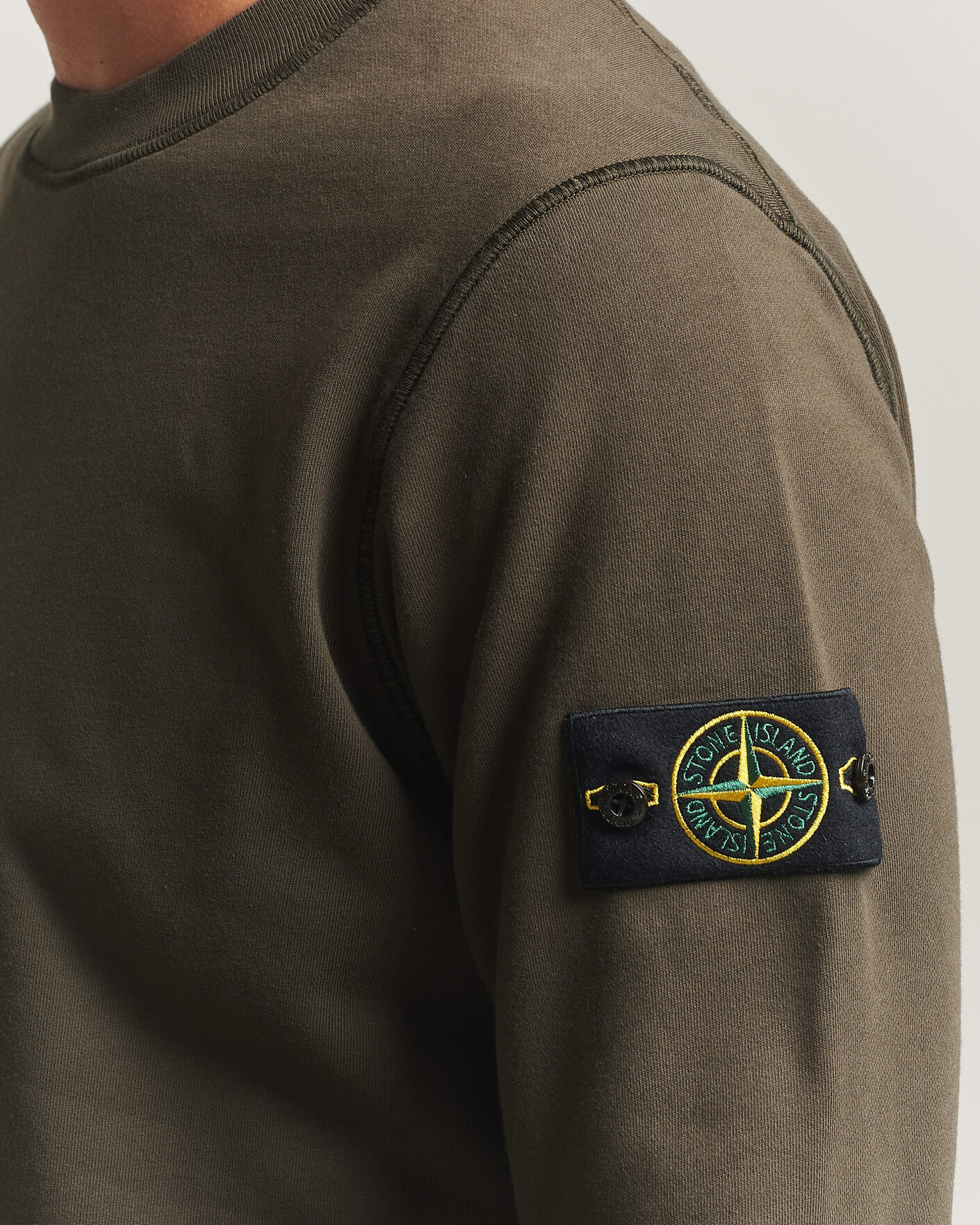 Heren | Truien | Stone Island | Garment Dyed Fleece Sweatshirt Coal Grey