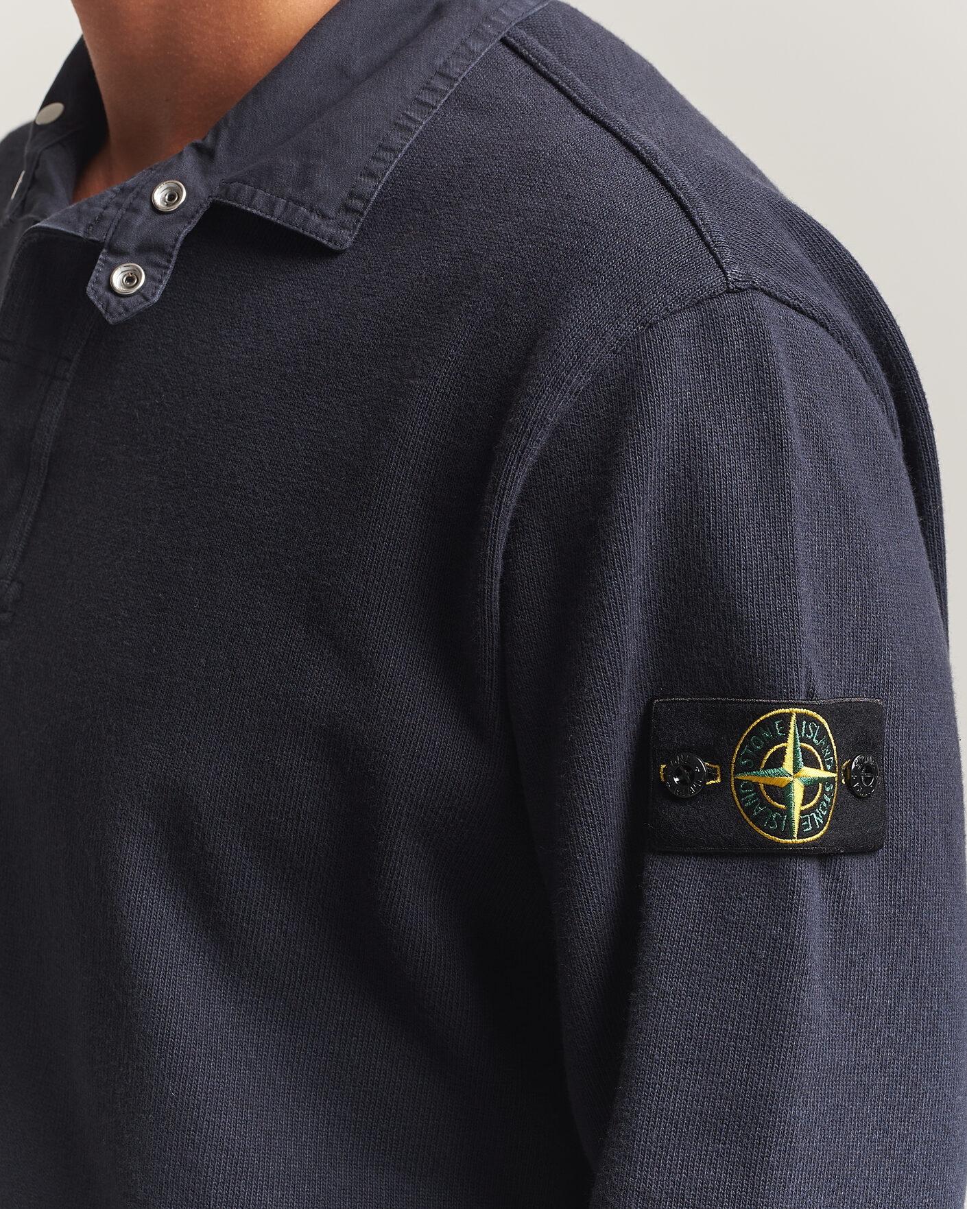 Heren | Truien | Stone Island | Heavy Cotton Jersey Polo Blue Navy