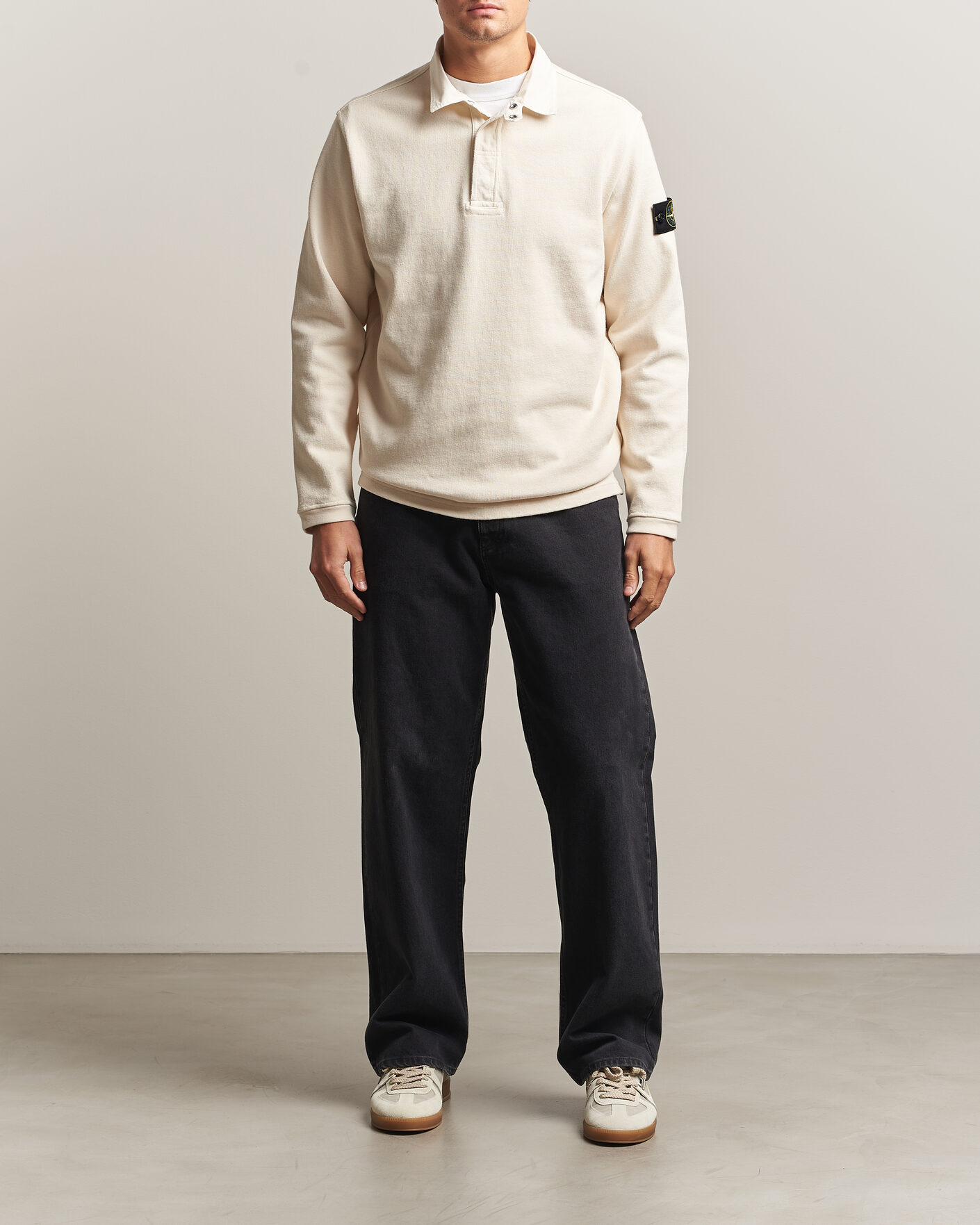 Heren | Truien | Stone Island | Heavy Cotton Jersey Polo Ivory