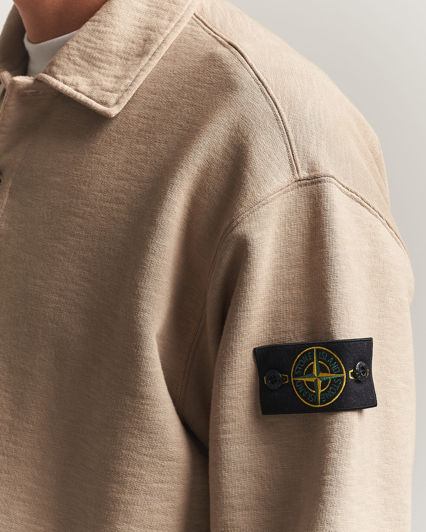 Homme | Pulls Et Tricots | Stone Island | Tubular Cotton Fleece Polo Biscuit