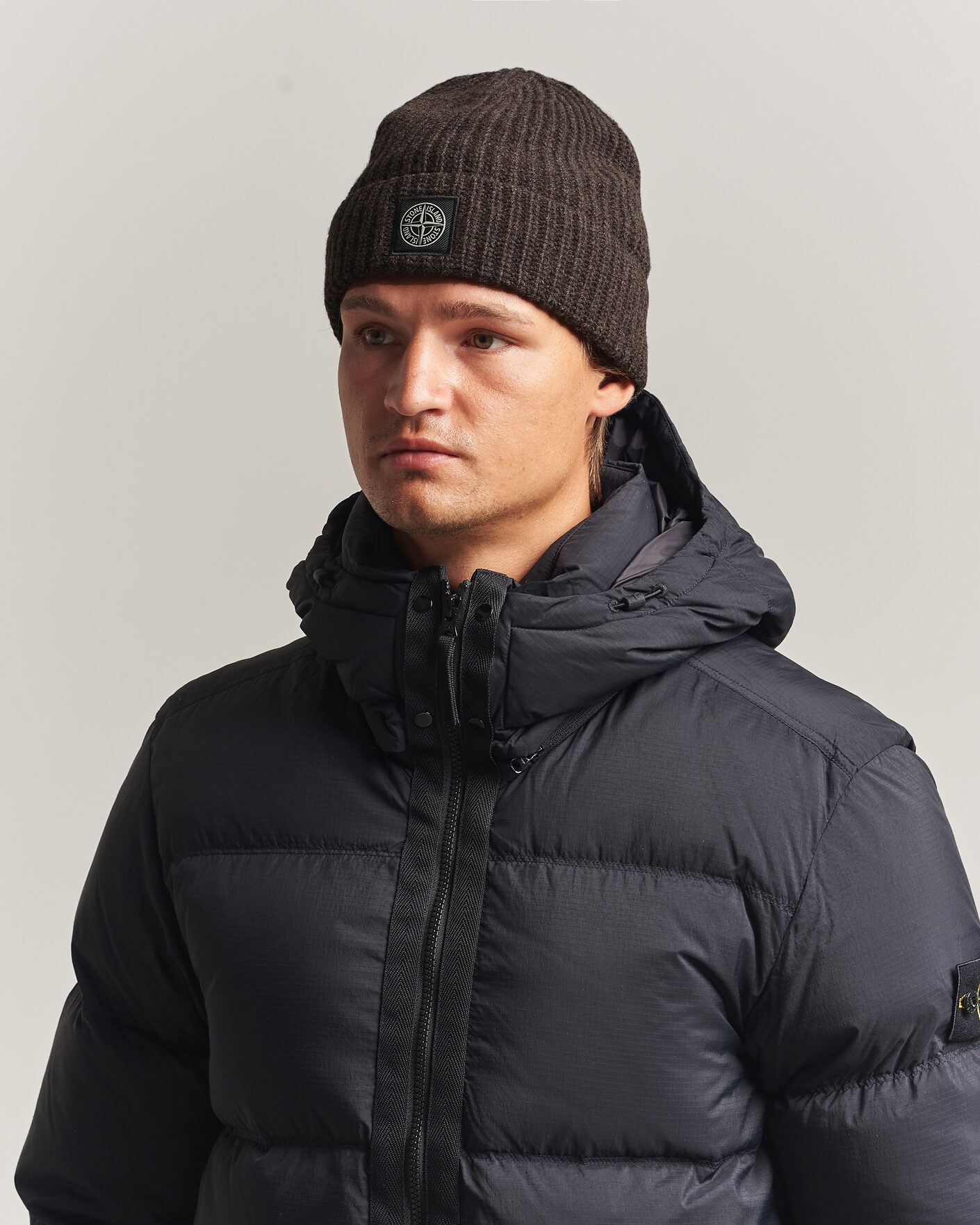 Homme | Bonnets | Stone Island | Geelong Wool Hat Melange Lead