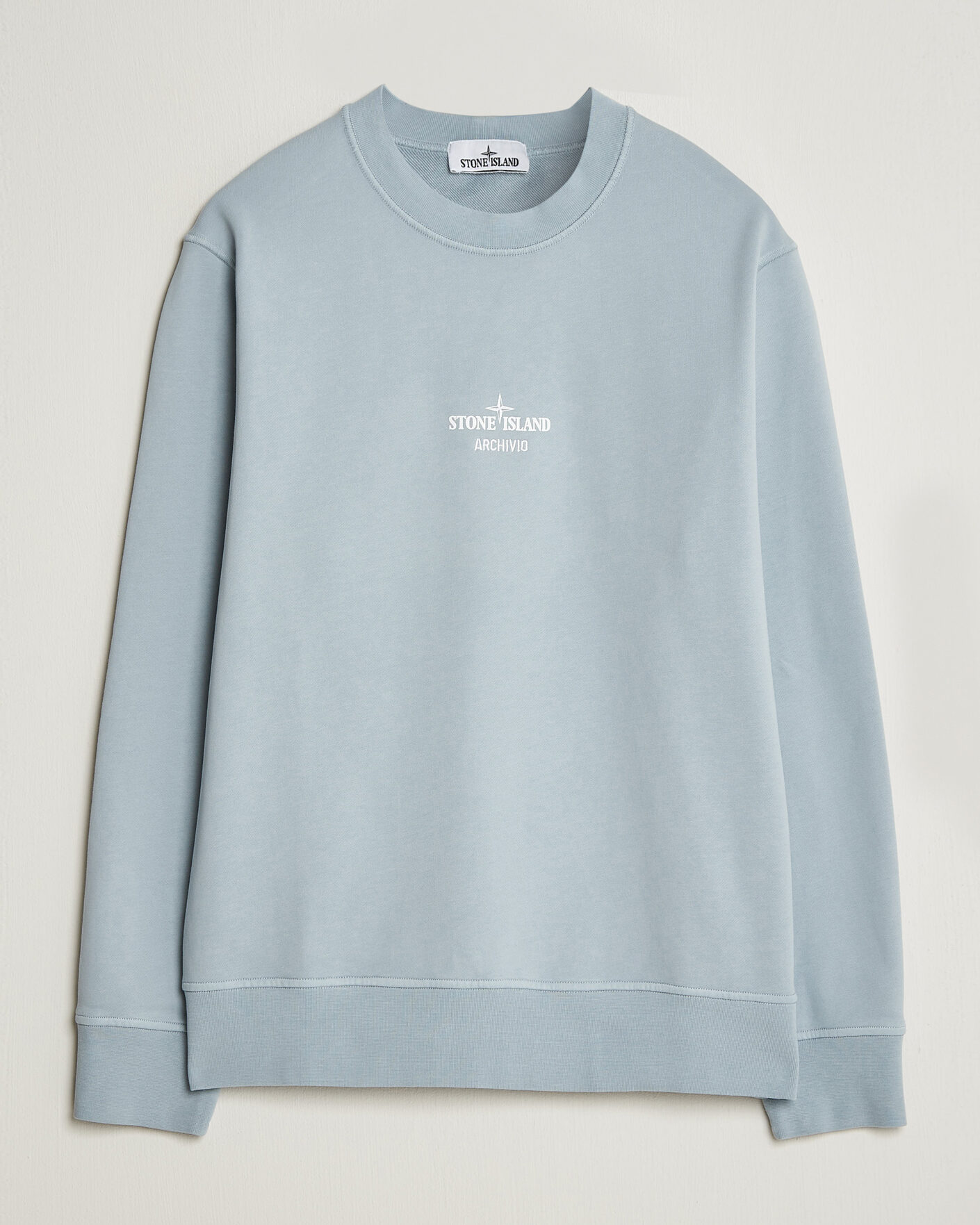 Homme | Pulls Et Tricots | Stone Island | Cotton Fleece Archivio Print Sweatshirt Ash Grey
