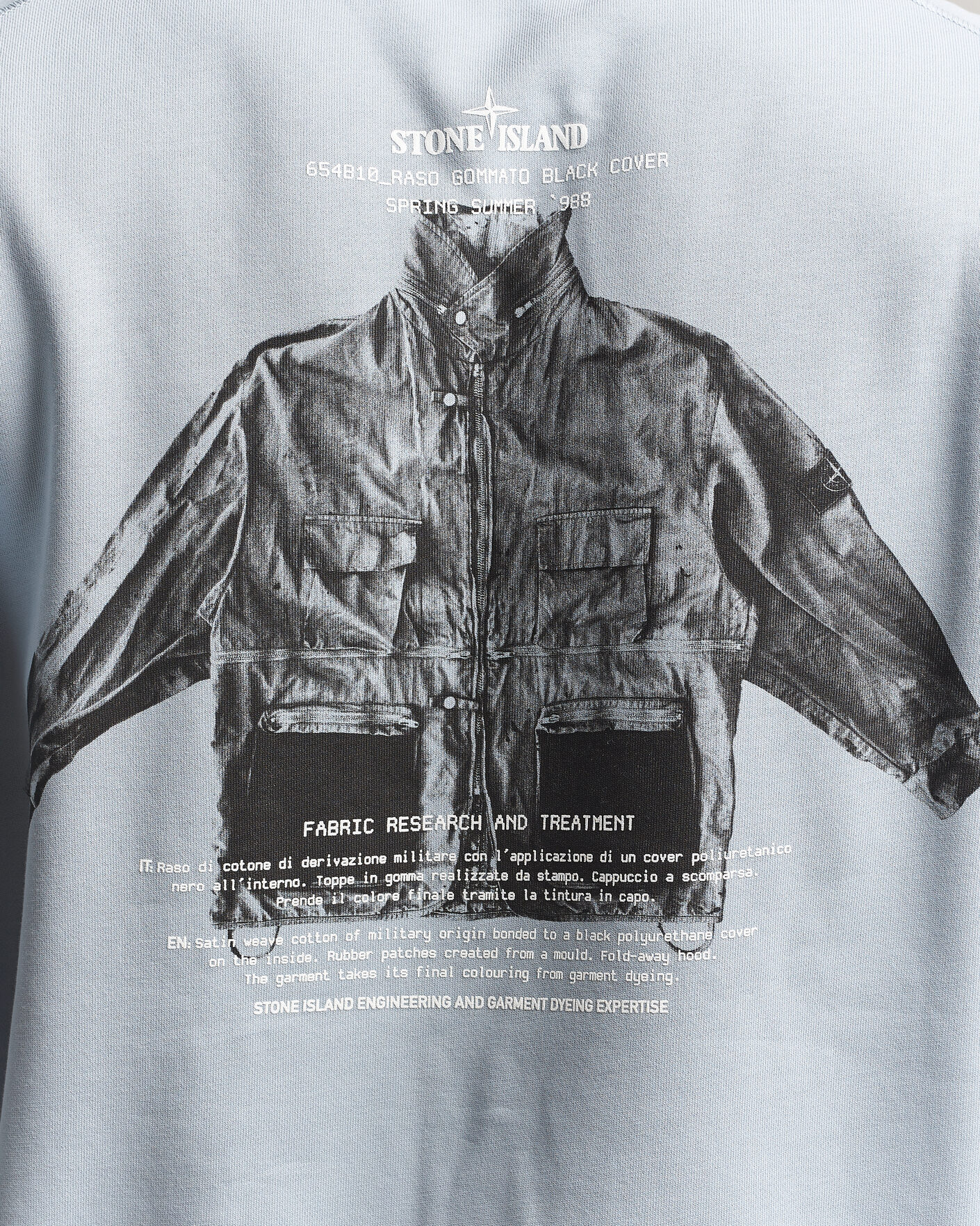 Homme | Pulls Et Tricots | Stone Island | Cotton Fleece Archivio Print Sweatshirt Ash Grey