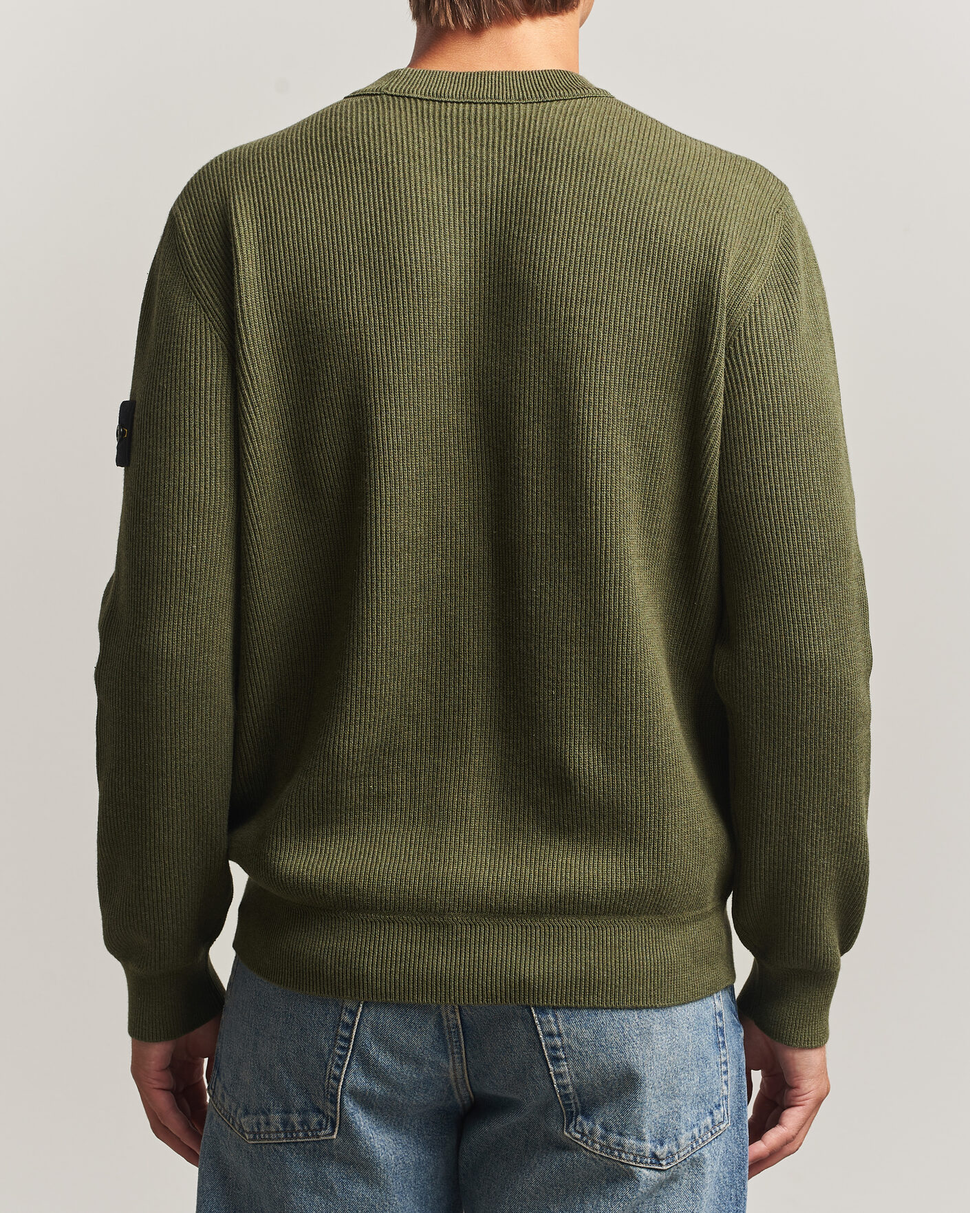Homme | Pulls Et Tricots | Stone Island | Ribbed Soft Organic Cotton Crew Neck Military Green