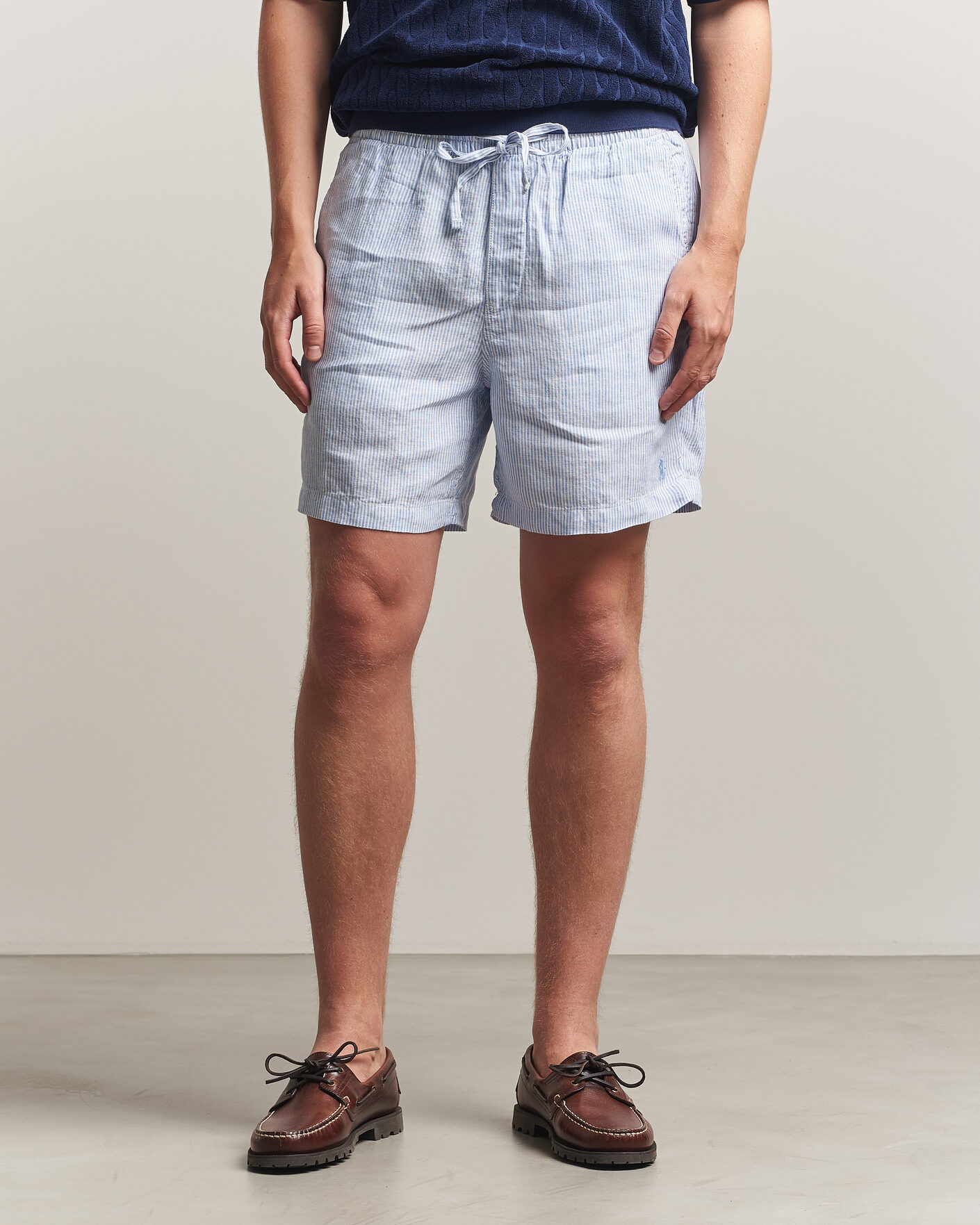 Heren | Korte broek | Polo Ralph Lauren | Woven Linen Shorts Blue/White