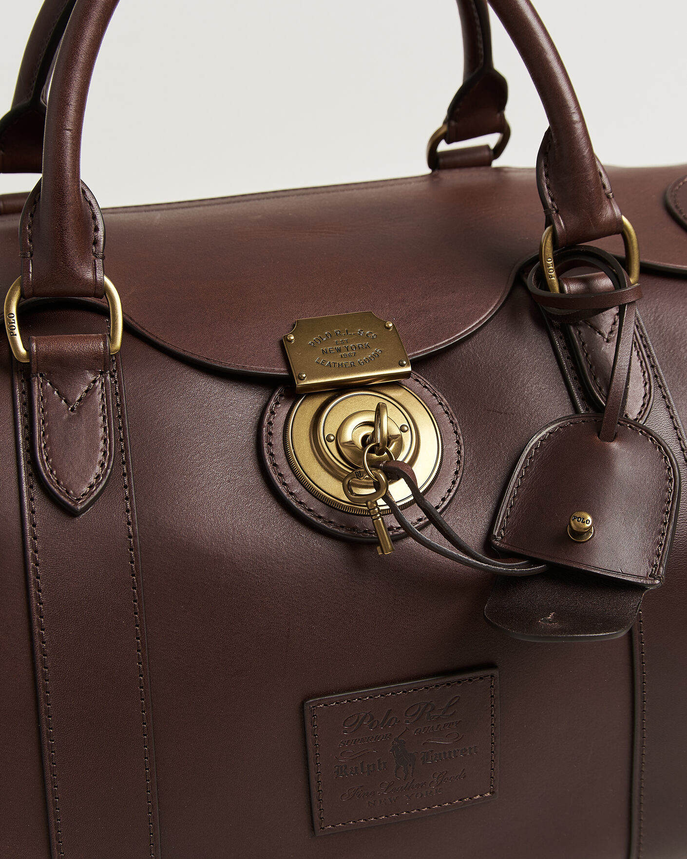 Homme | Sacs | Polo Ralph Lauren | Leather Duffle Bag Burnished Brown