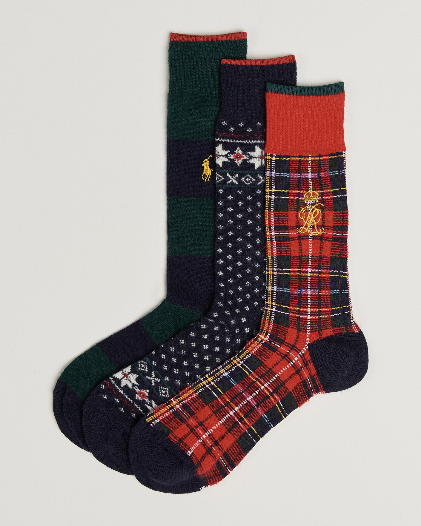 Homme | Sous-Vêtements Et Chaussettes | Polo Ralph Lauren | 3-Pack Lambswool Sock Hunter Multi