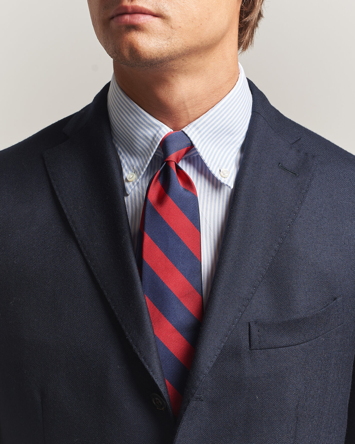 Homme | Cravates | Polo Ralph Lauren | Striped Club Tie Navy/Red