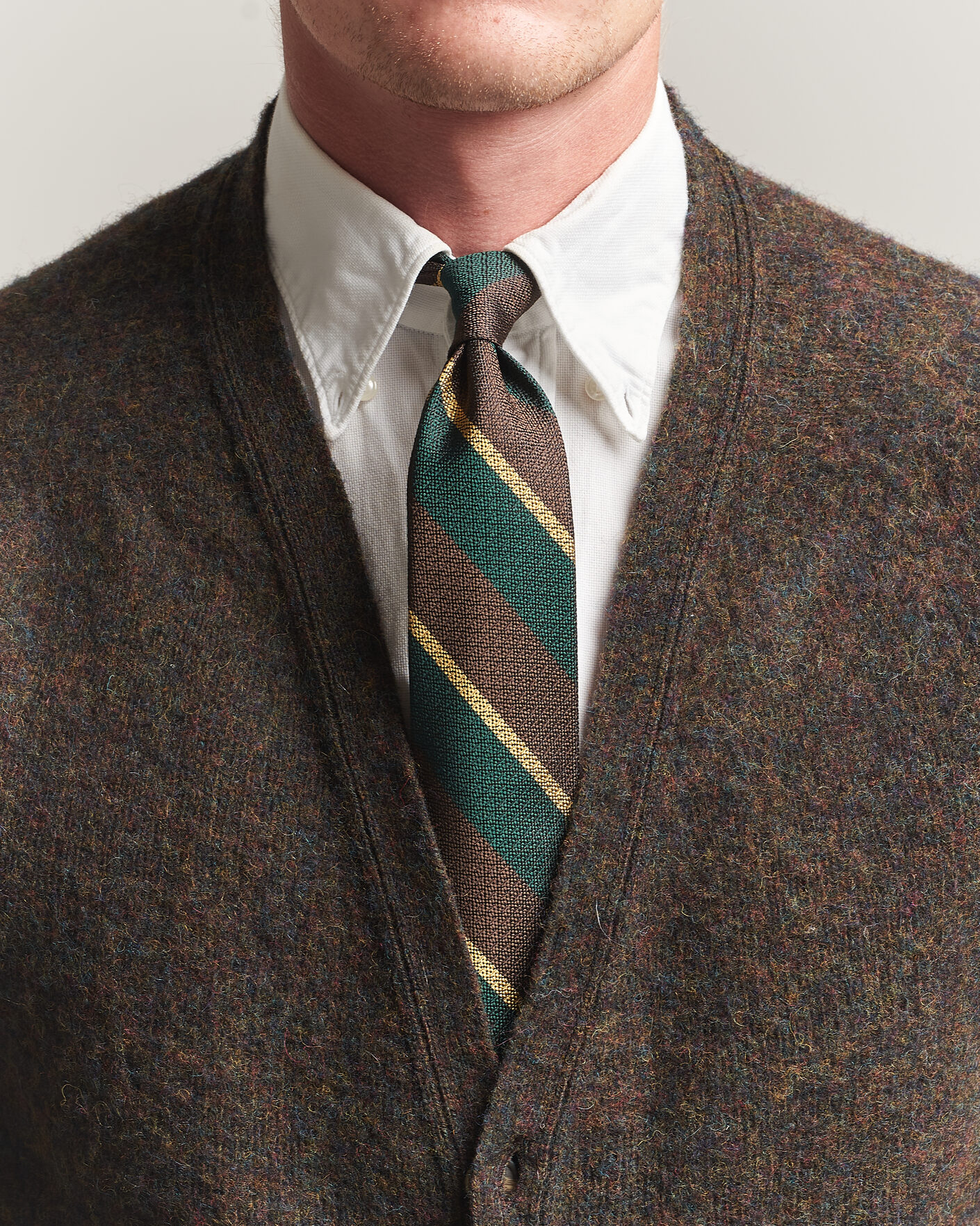 Homme | Cravates | Polo Ralph Lauren | Striped Vintage Tie Brown/Green