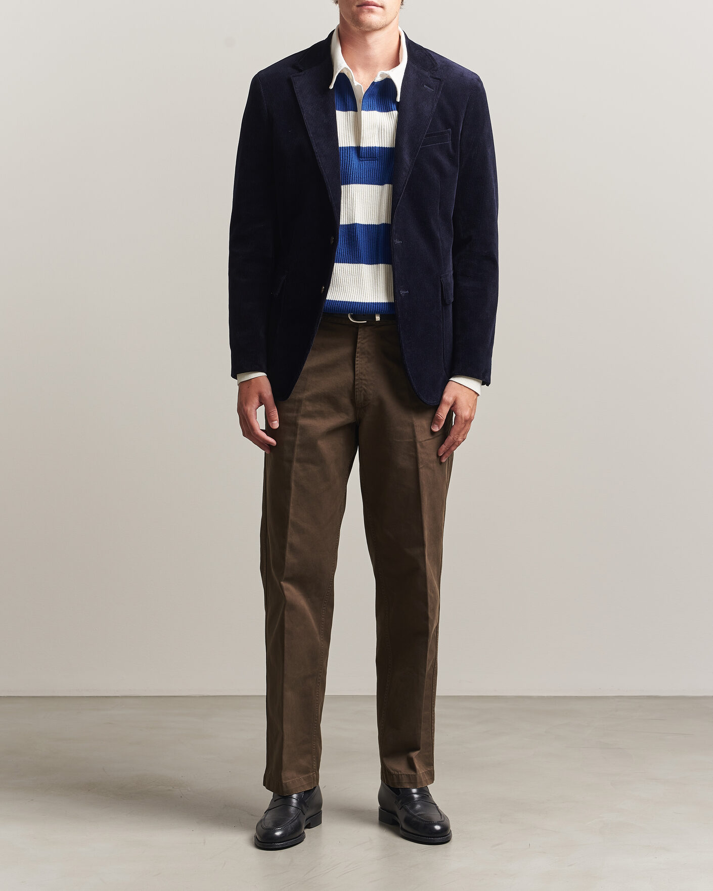 Heren | Blazers | Polo Ralph Lauren | Single Breasted Corduroy Sportcoat Newport Navy