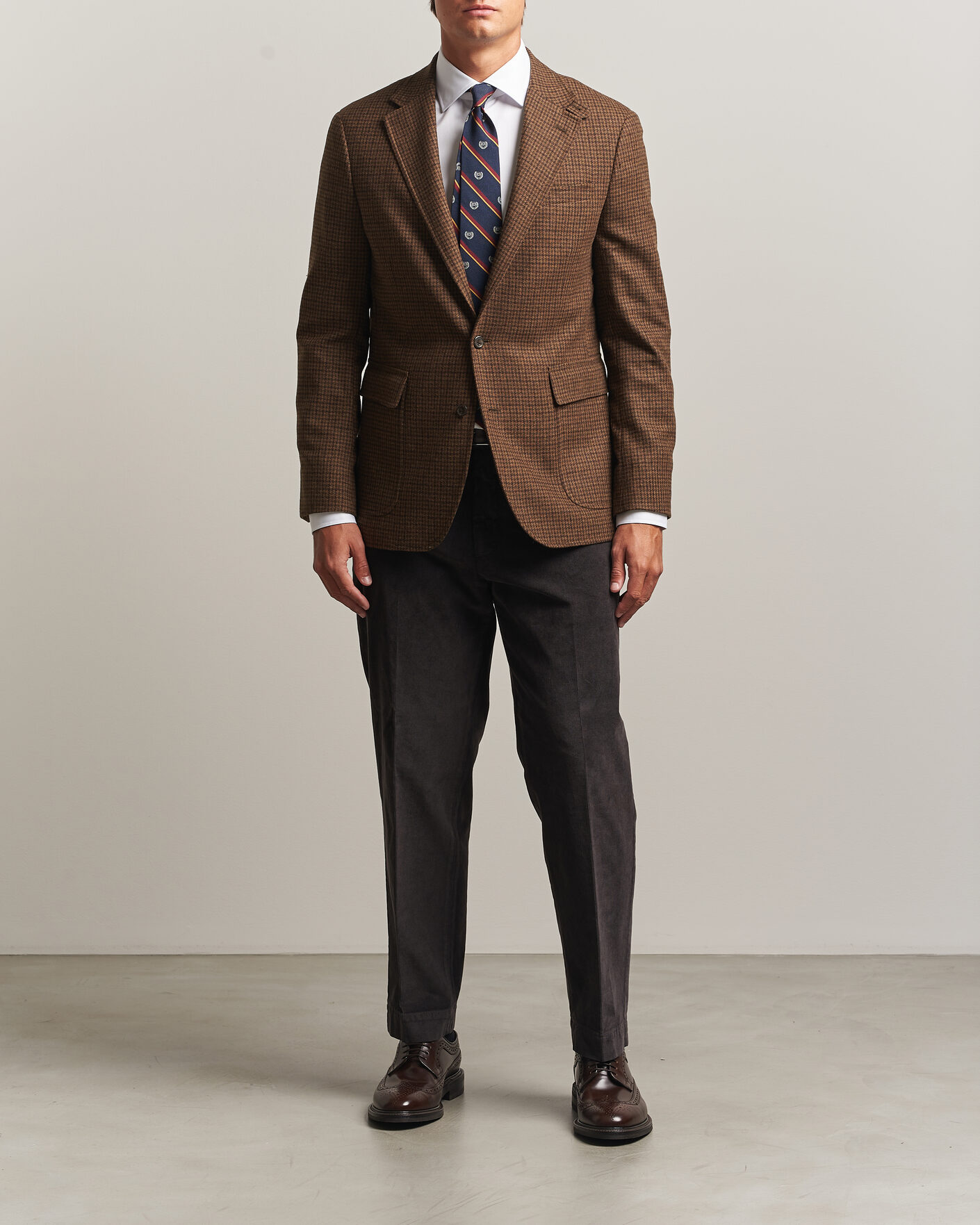 Homme | Blazers | Polo Ralph Lauren | Guncheck Woven Sportcoat Brown/Olive