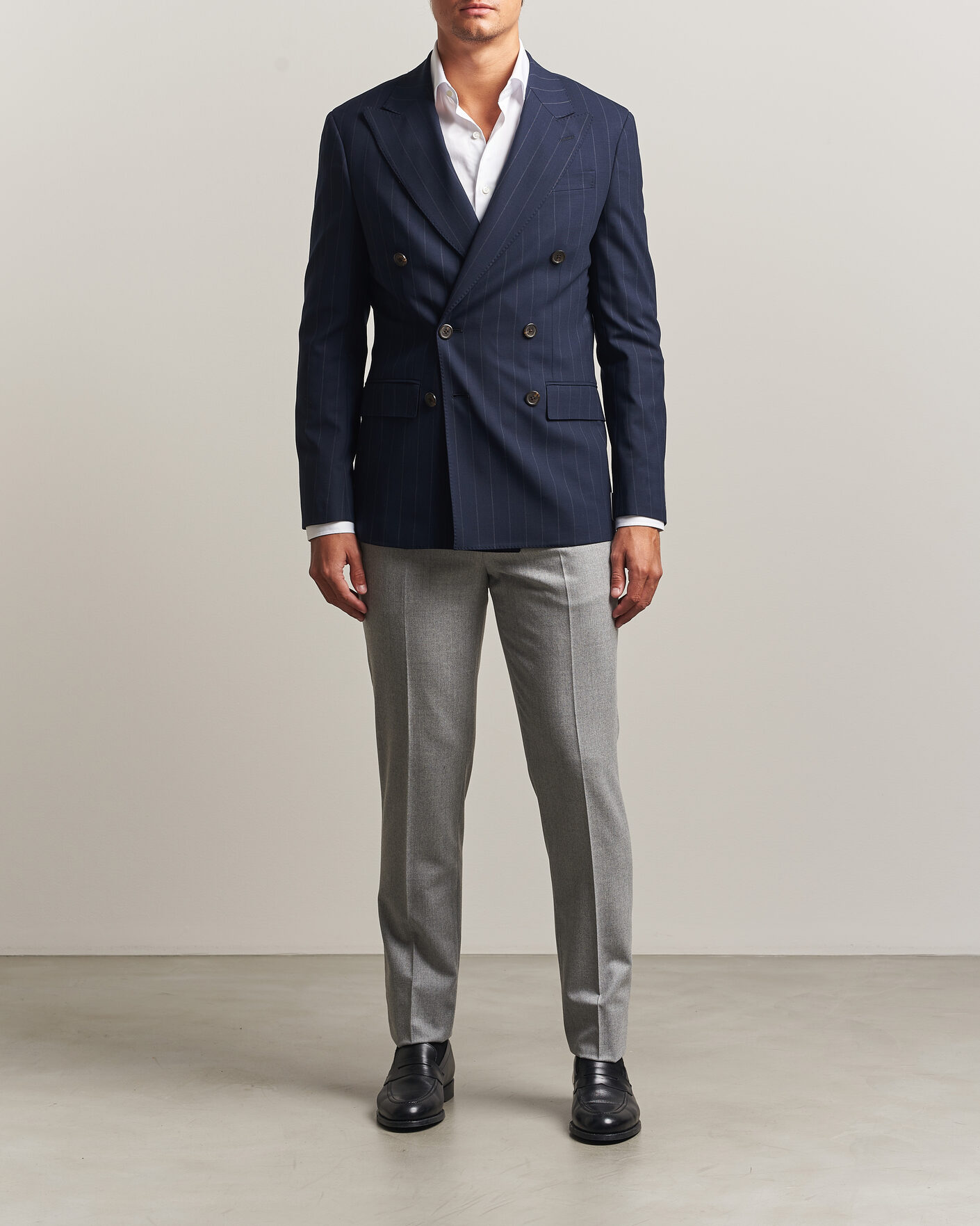 Heren | Blazers | Polo Ralph Lauren | Double Breasted Rope Stripe Sportcoat Navy/Grey