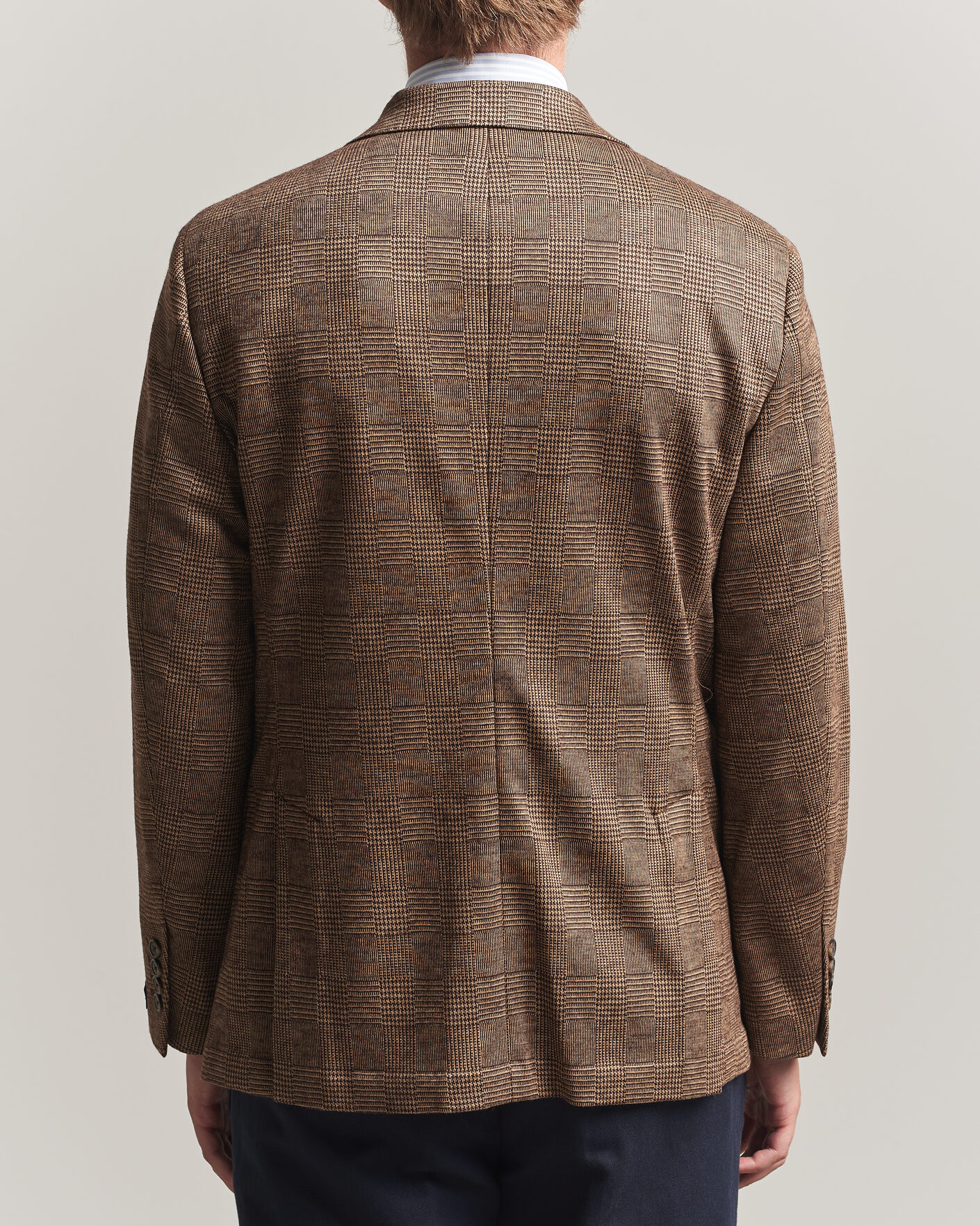 Heren | Blazers | Polo Ralph Lauren | Double Breasted Glenplaid Knit Sportcoat Tan/Brown