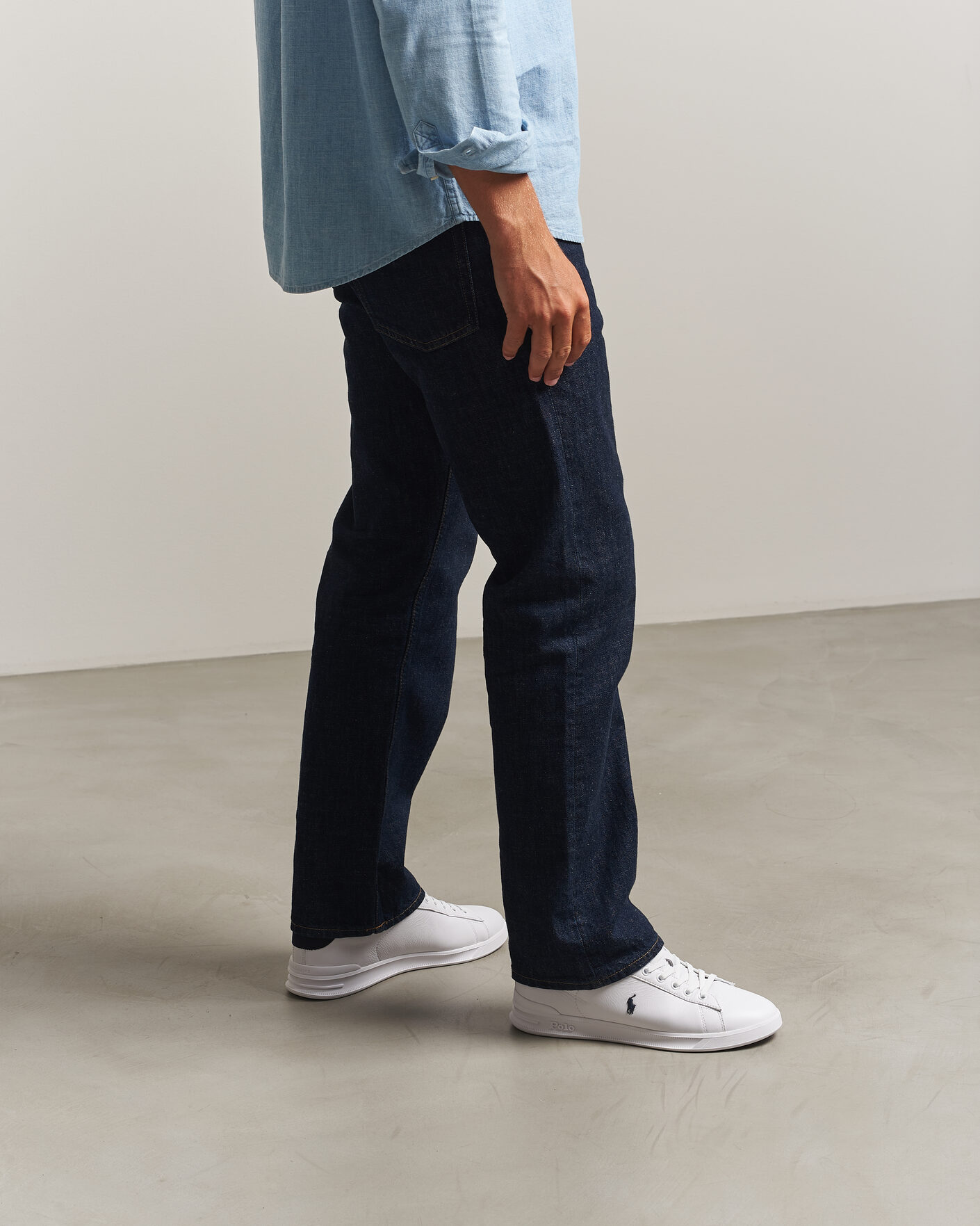 Homme | Baskets | Polo Ralph Lauren | Heritage Court III Sneakers White/Navy