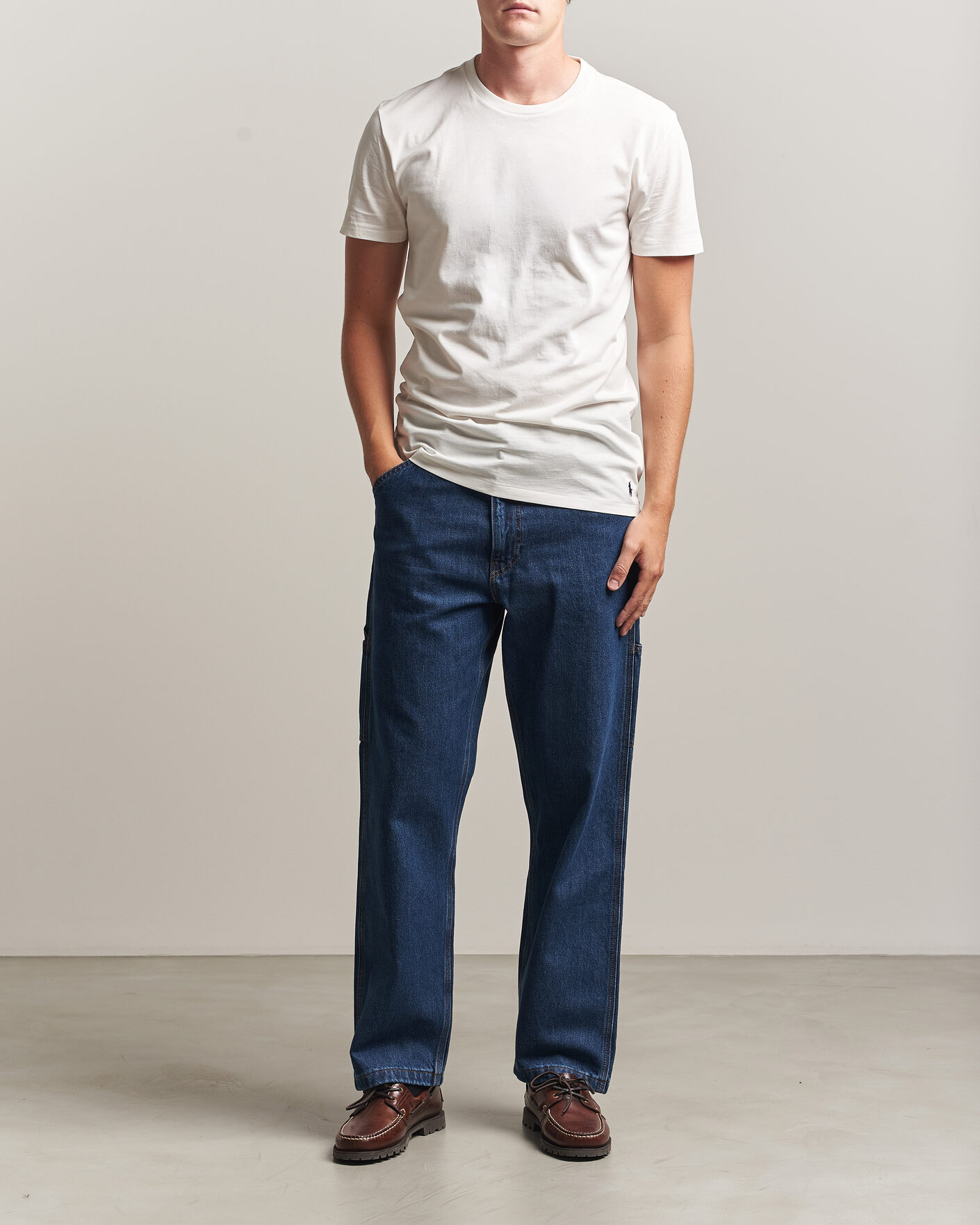 Homme | T-shirts | Polo Ralph Lauren | 3-Pack Crew Neck T-Shirt White/Blue/Light Blue