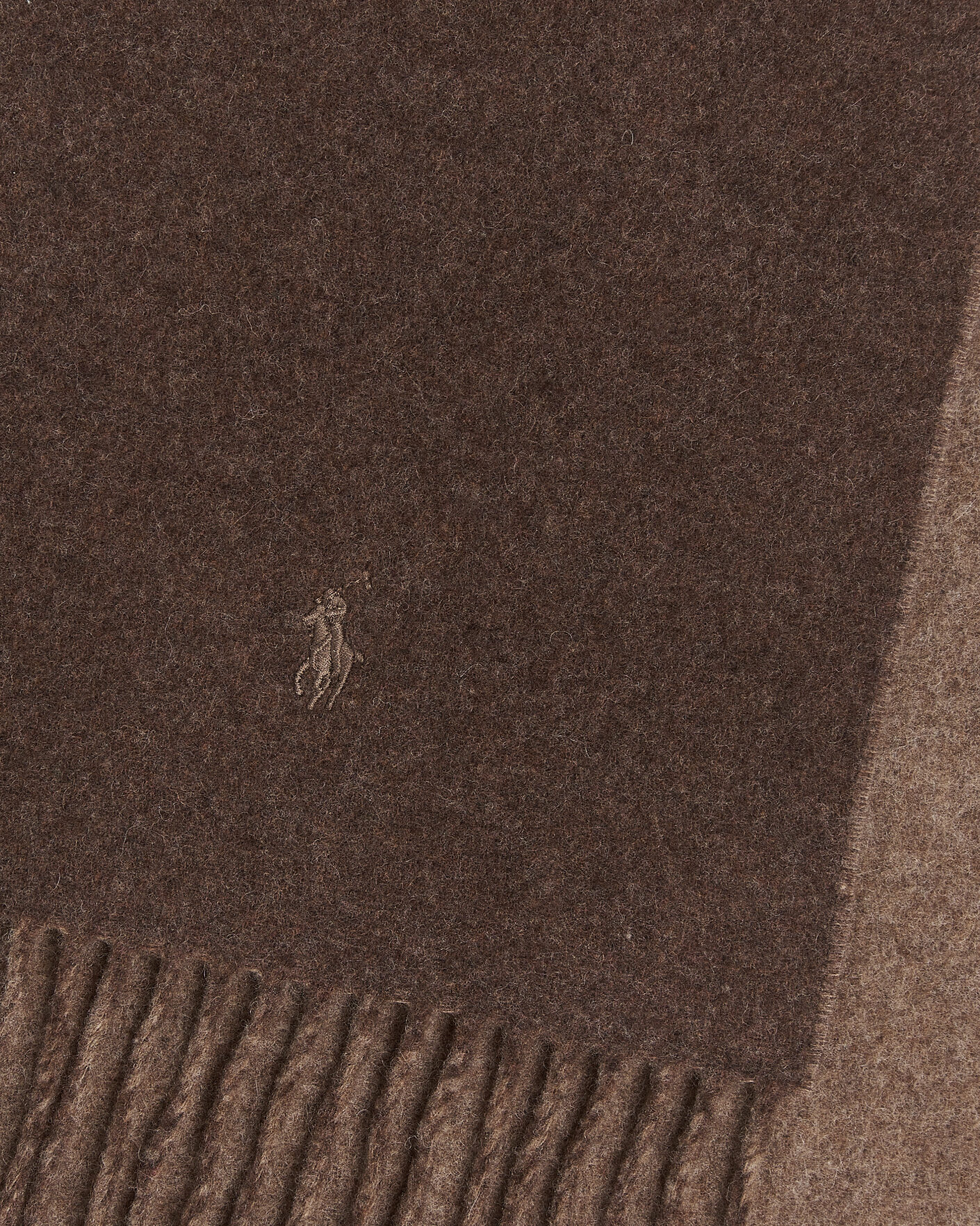 Heren | Sjaals | Polo Ralph Lauren | Reversible Wool Scarf Nutmeg/Brown