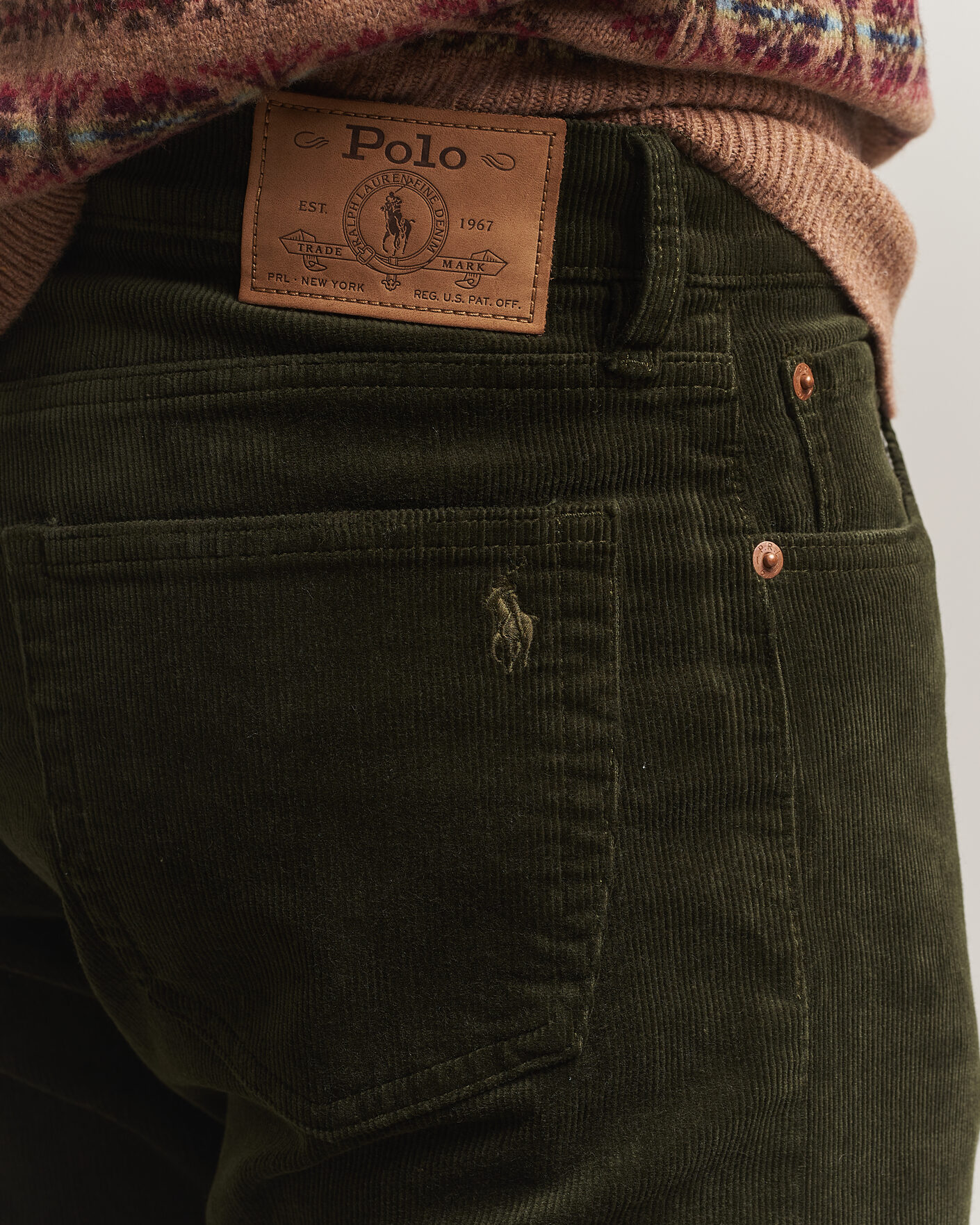 Homme | Pantalons | Polo Ralph Lauren | Stretch Corduroy Straight Fit Pants Estate Olive